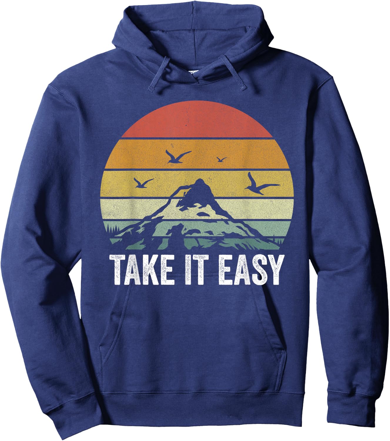 Retro Take It Easy Shirt Vintage Outdoors Camping Hoodie - Hoodie | Navy