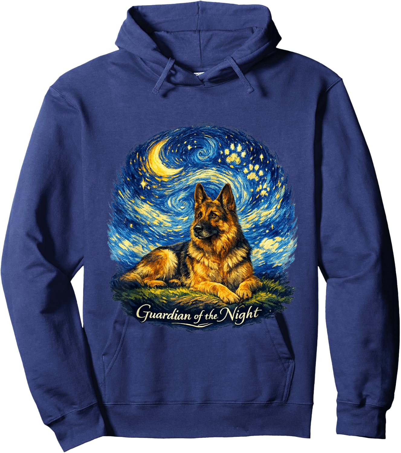 Starry Sky German Shepherd - German Shepherd Owner Hoodie - Hoodie | Navy