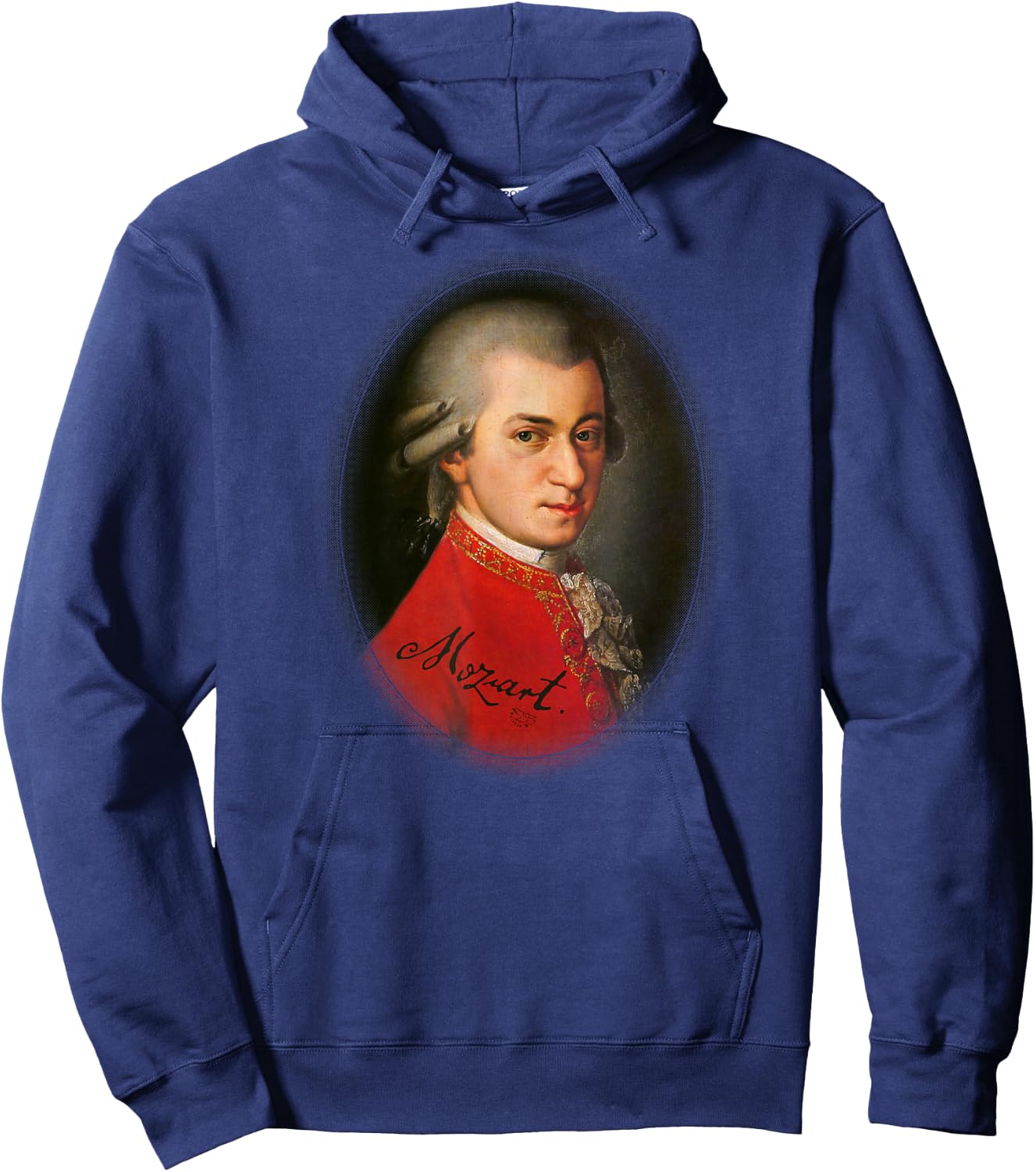 Mozart Portrait Classical Music Lover Vintage Art Hoodie - Hoodie | Navy