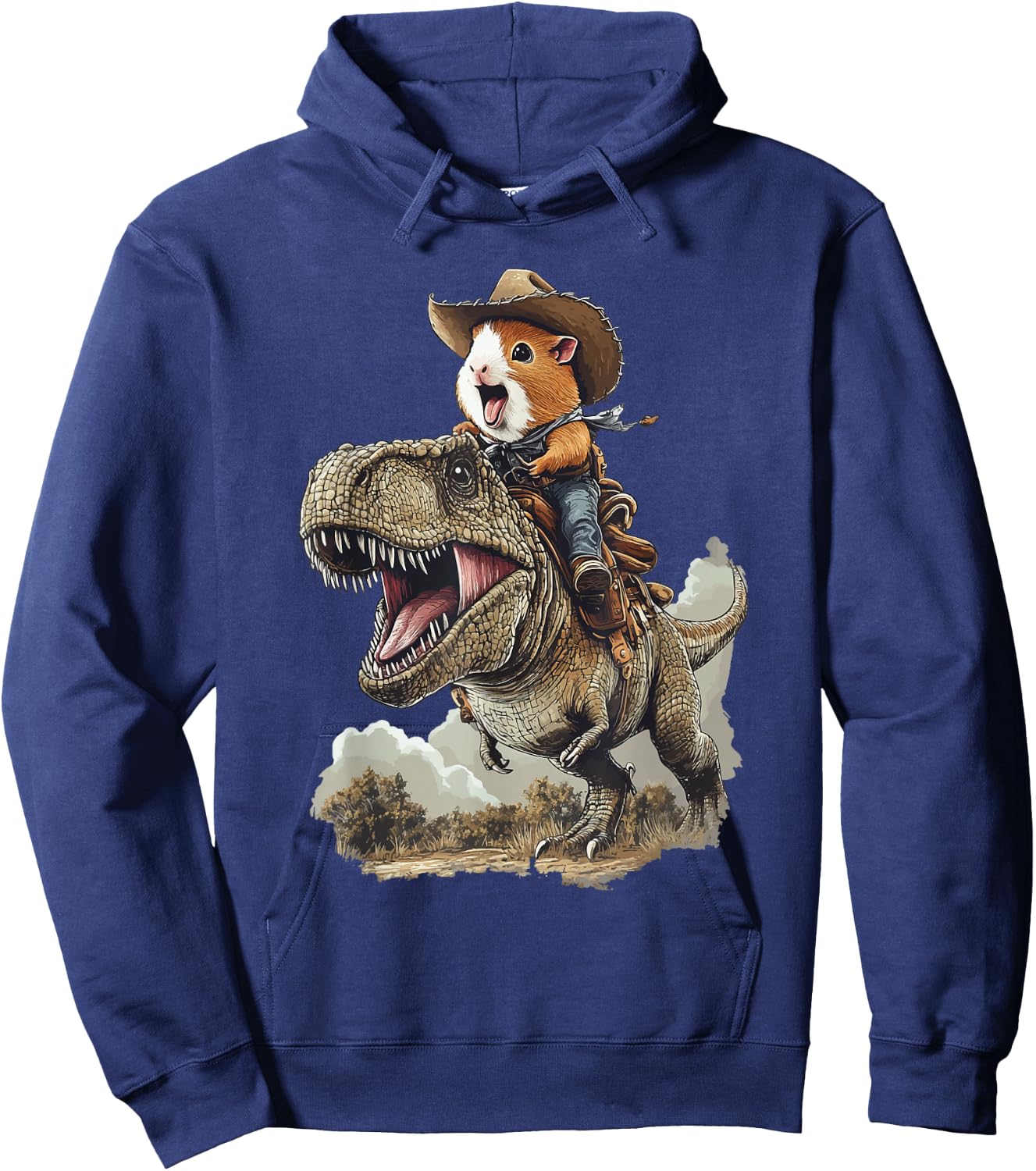 Guinea Pig Rex Cowboy Hoodie - Hoodie | Navy