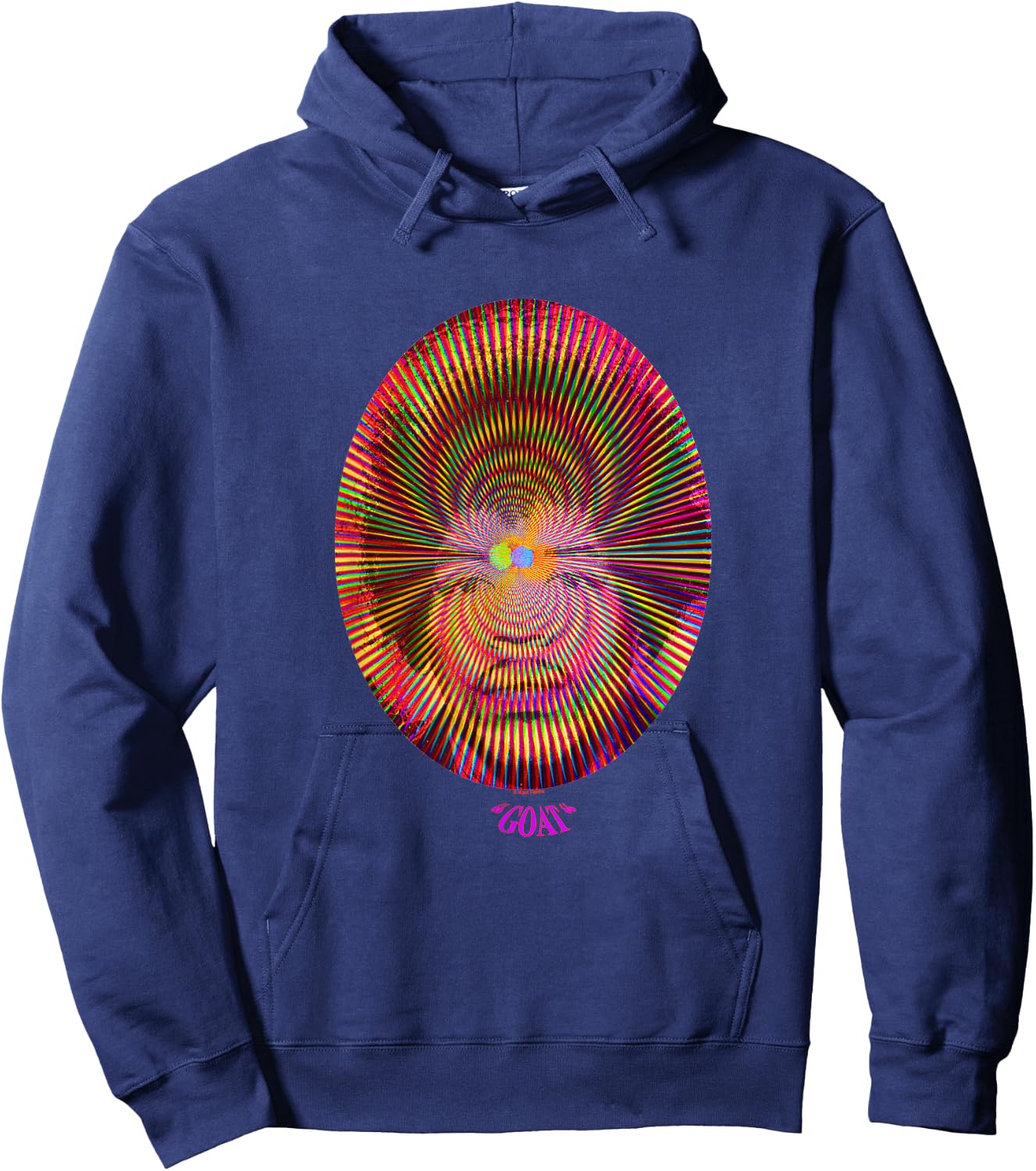 Jimi Hendrix Psychedelic Third Eye GOAT Karl Ferris Hoodie - Hoodie | Navy
