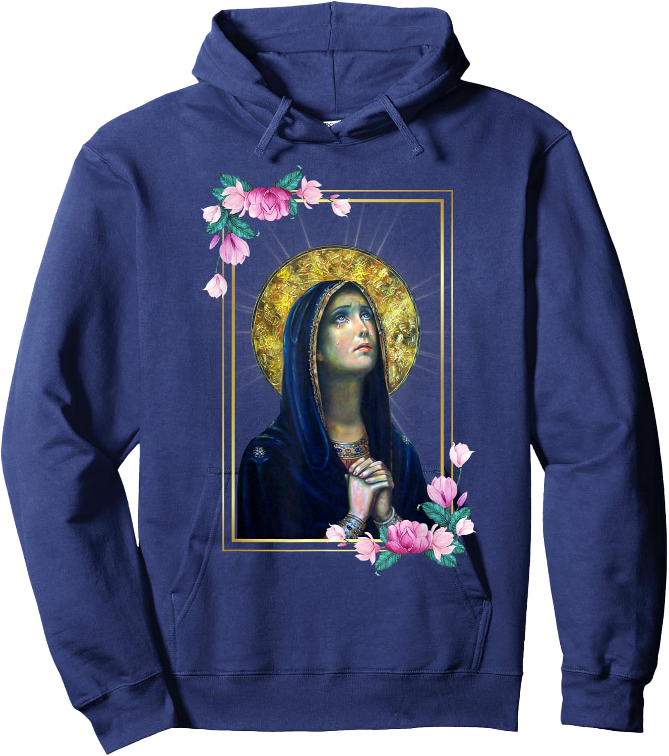 Our Lady of Sorrows Dolours Piety Mater Dolorosa Virgin Mary Hoodie - Hoodie | Navy
