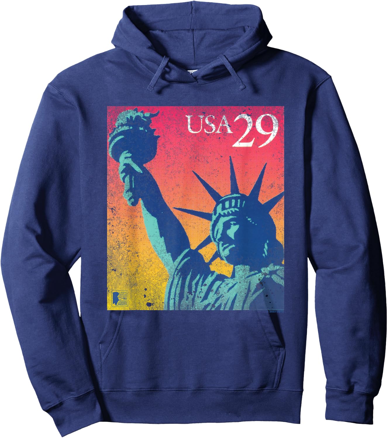 USPS Statue of Liberity Stamp Hoodie - Hoodie | Navy
