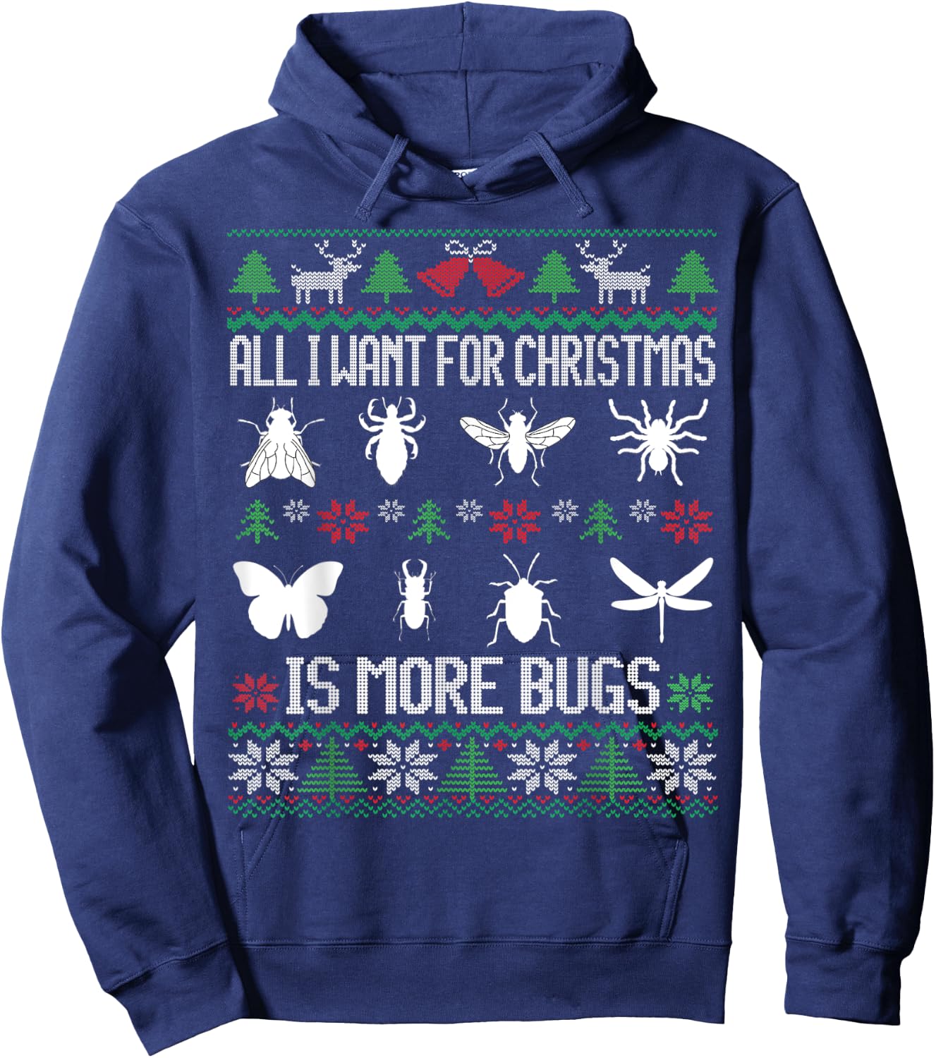 More Bugs Collector | Entomology Insect Collecting Christmas Hoodie - Hoodie | Navy