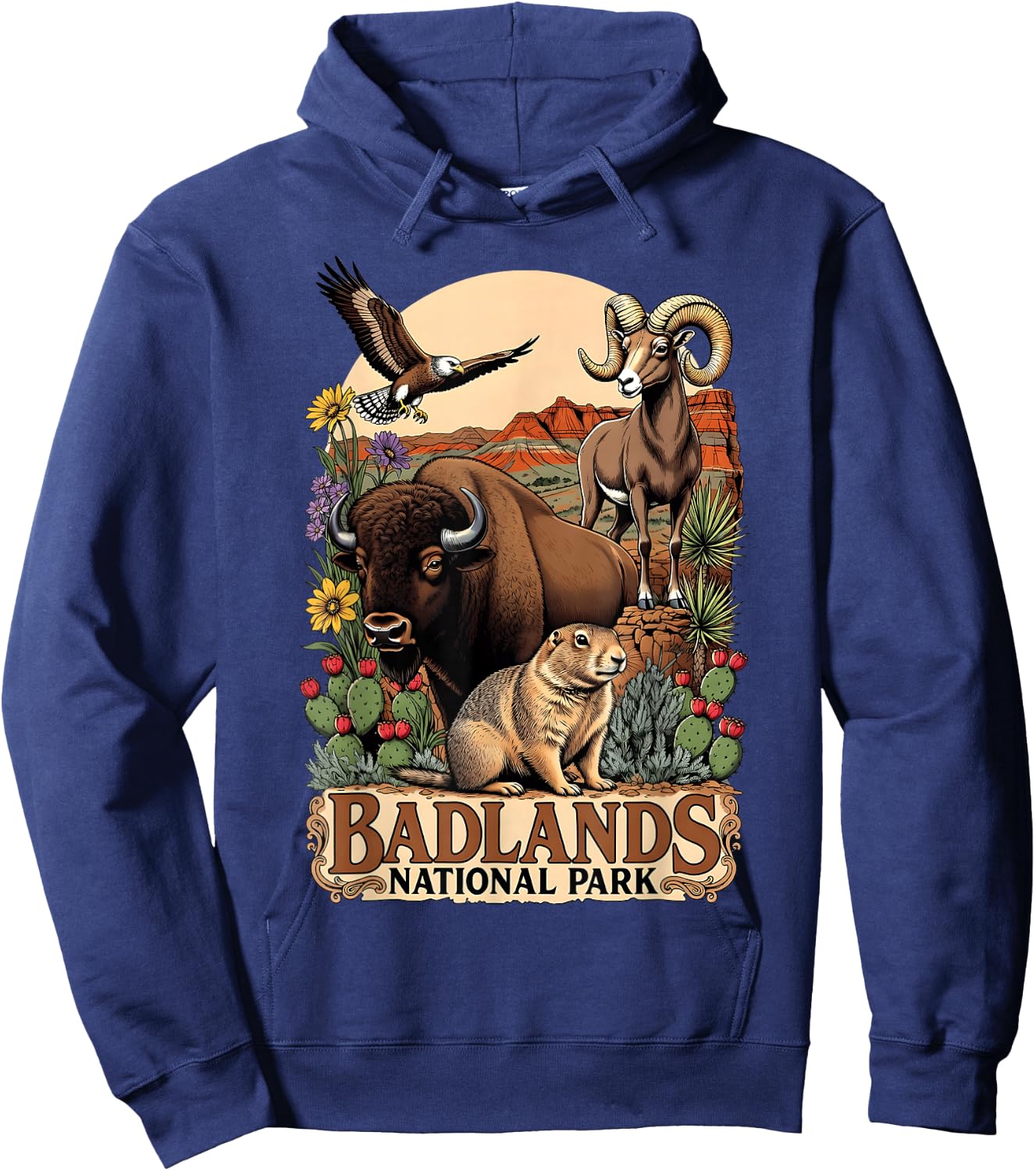 Balands National Park South Dakota Hoodie - Hoodie | Navy