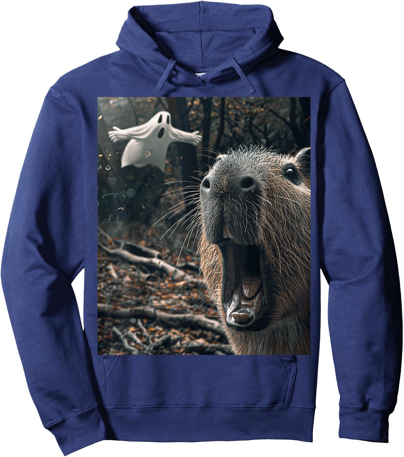 Funny Graphic Capybara Hoodie - Hoodie | Navy