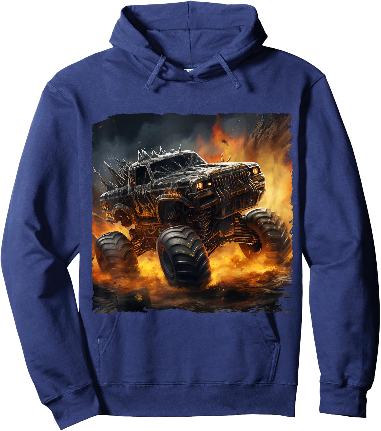 Monstertruck Auto Monster Truck Geschenk Junge Hoodie - Hoodie | Navy