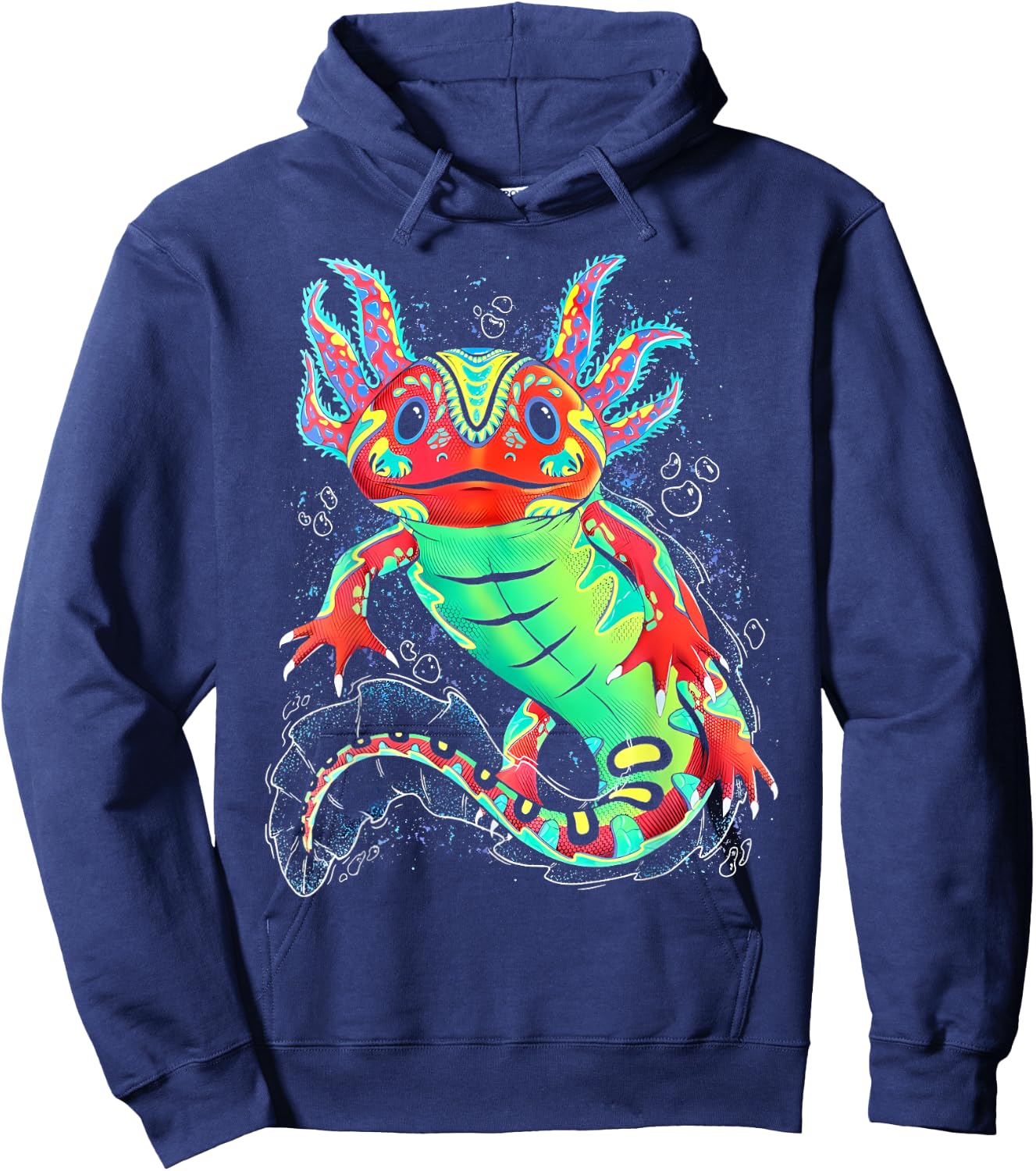 Axolotl Art Aztec Mexican Salamander Mexico Cinco De Mayo Hoodie - Hoodie | Navy