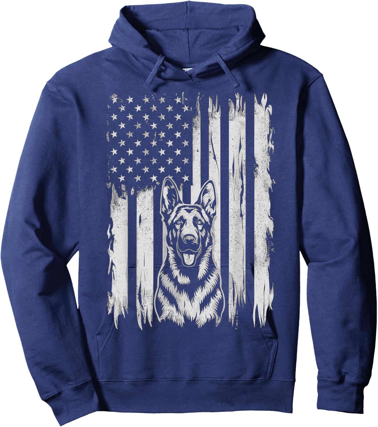 Patriotic German Shepherd 4th Of July Shepherd Hoodie - Hoodie | Navy