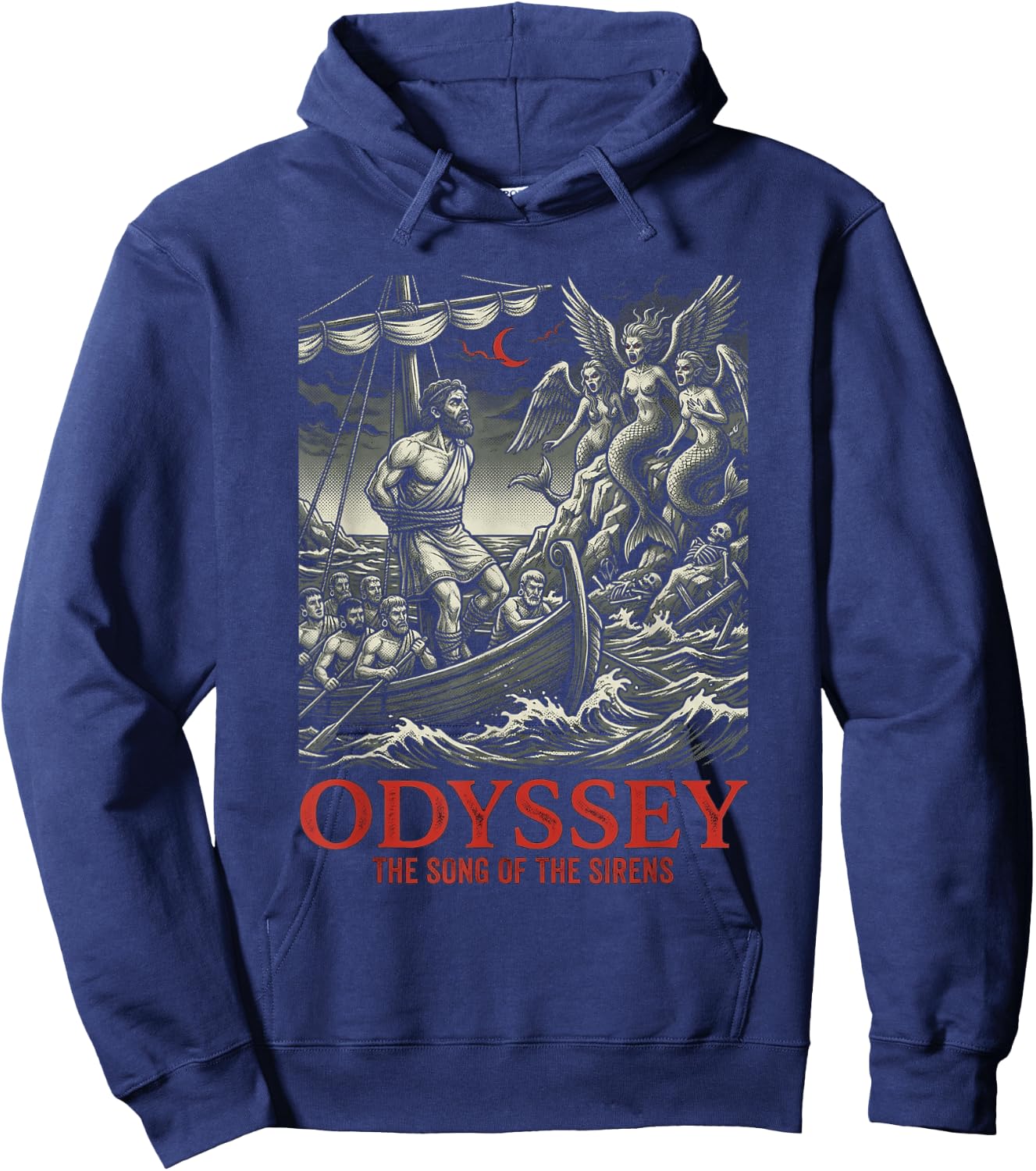 Odyssey Ancient Greek Mythology Siren Mermaid Song Hoodie - Hoodie | Navy