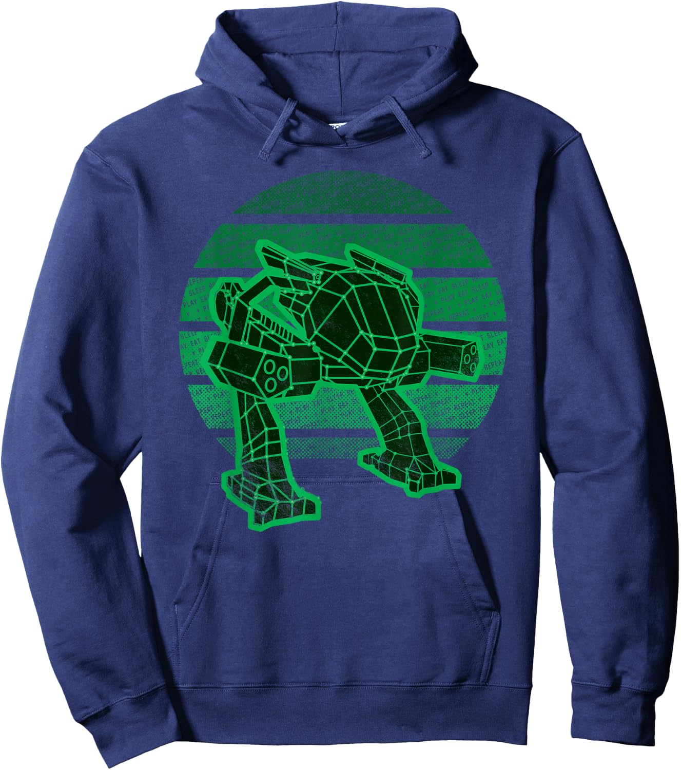 Mecha Shirt Battle Robot Combat Mech Walker Retro Gamer Hoodie - Hoodie | Navy