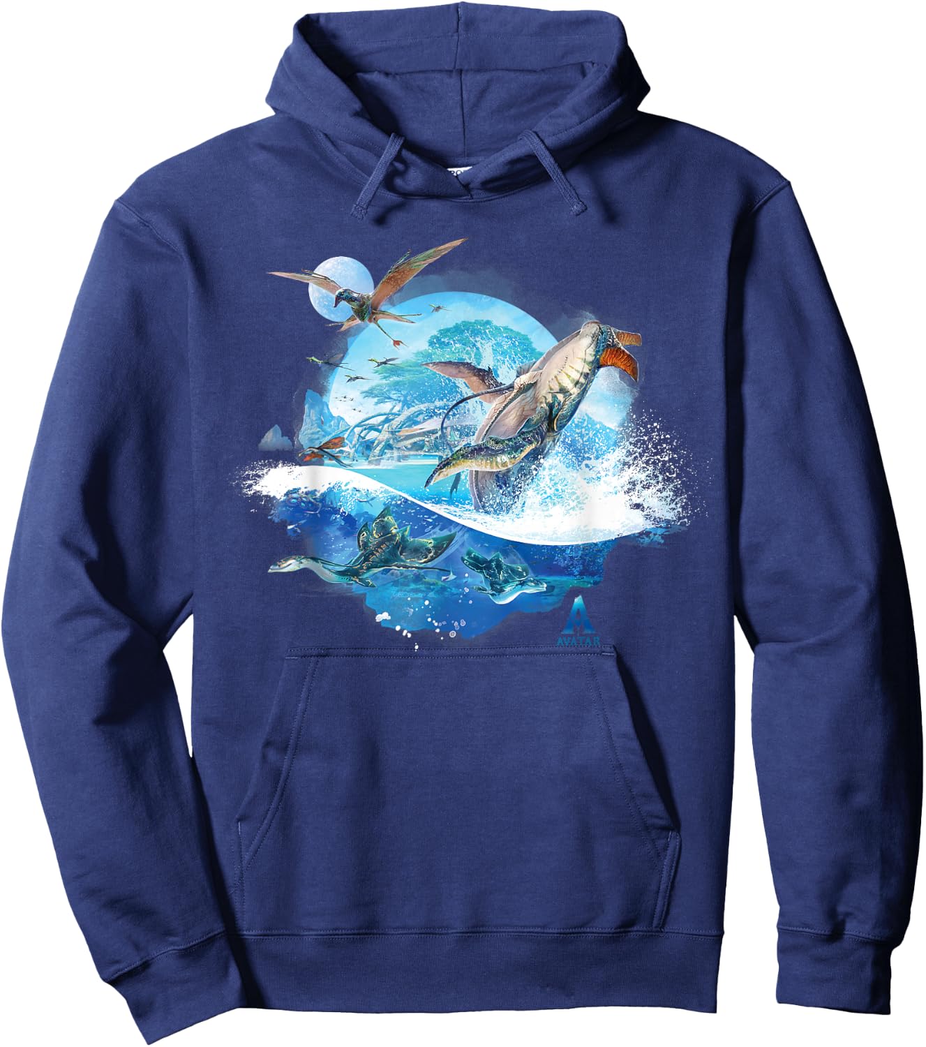 Avatar: The Way of Water Creatures of Sea and Sky , black Hoodie - Hoodie | Navy