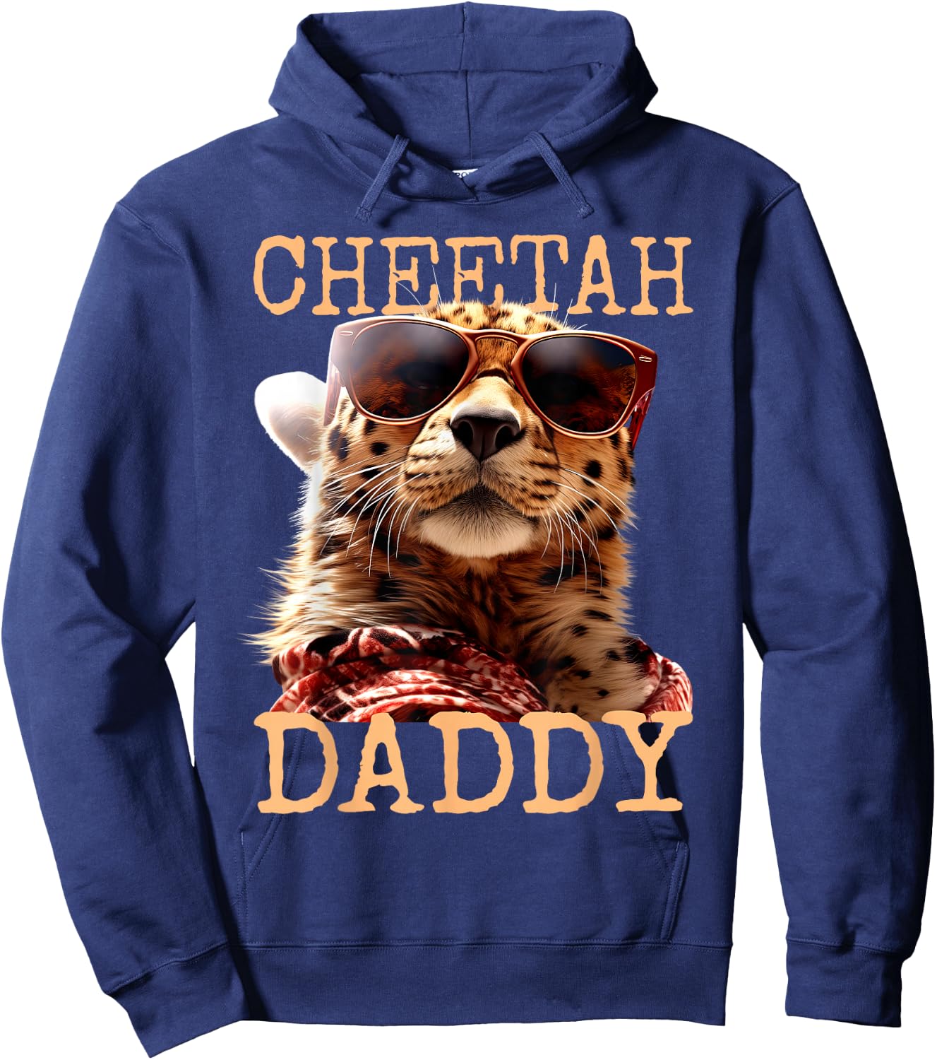 Cheetah Daddy Papa Fathers Day Wild Cat Dad Cheetahs Father Hoodie - Hoodie | Navy