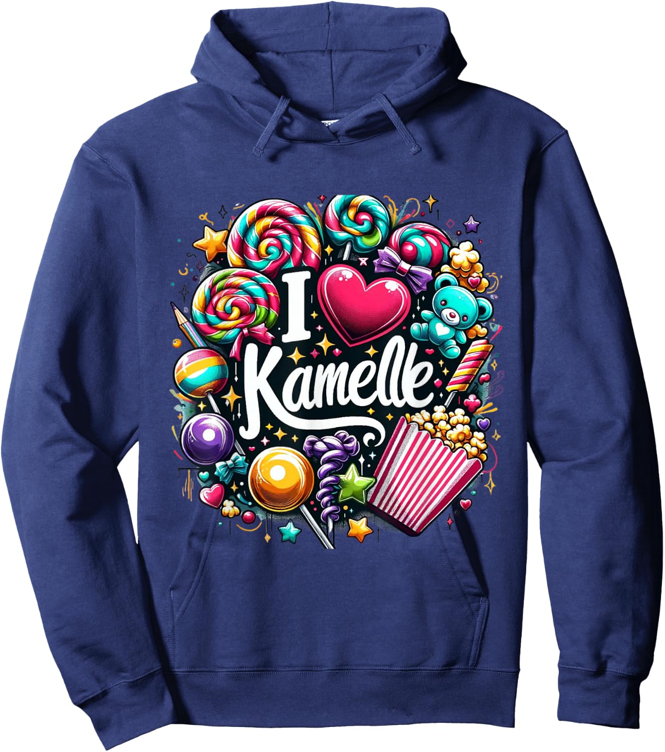 I Love Kamelle - Kölle Alaaf Confetti Carnival , black Hoodie - Hoodie | Navy