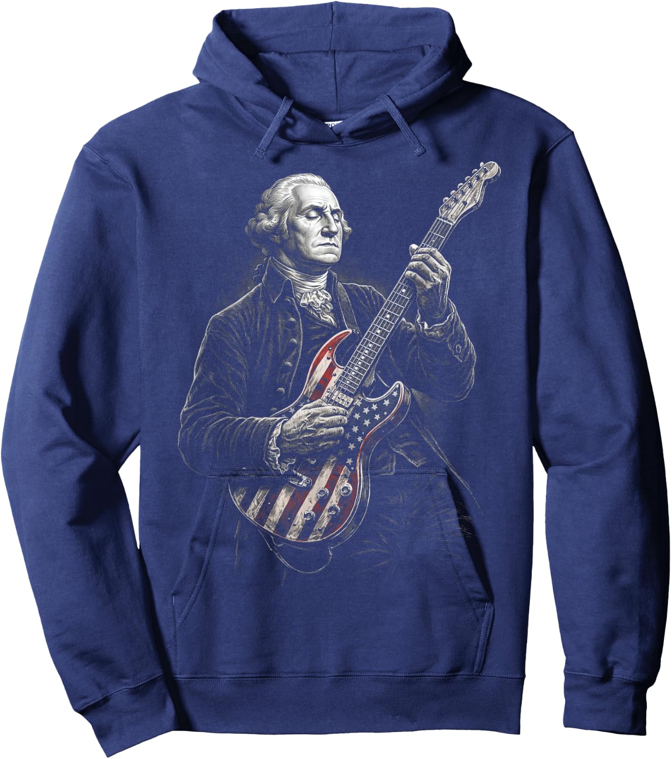 George Washington Guitar Hoodie - Hoodie | Navy