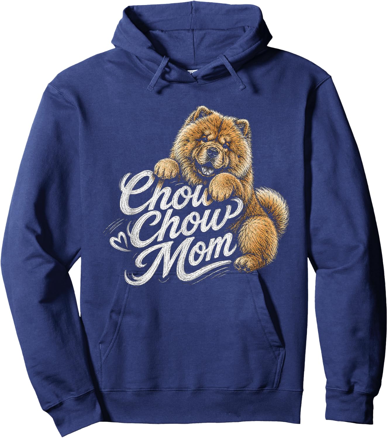 Chow Chow Mom Artwork Design Hoodie - Hoodie | Navy