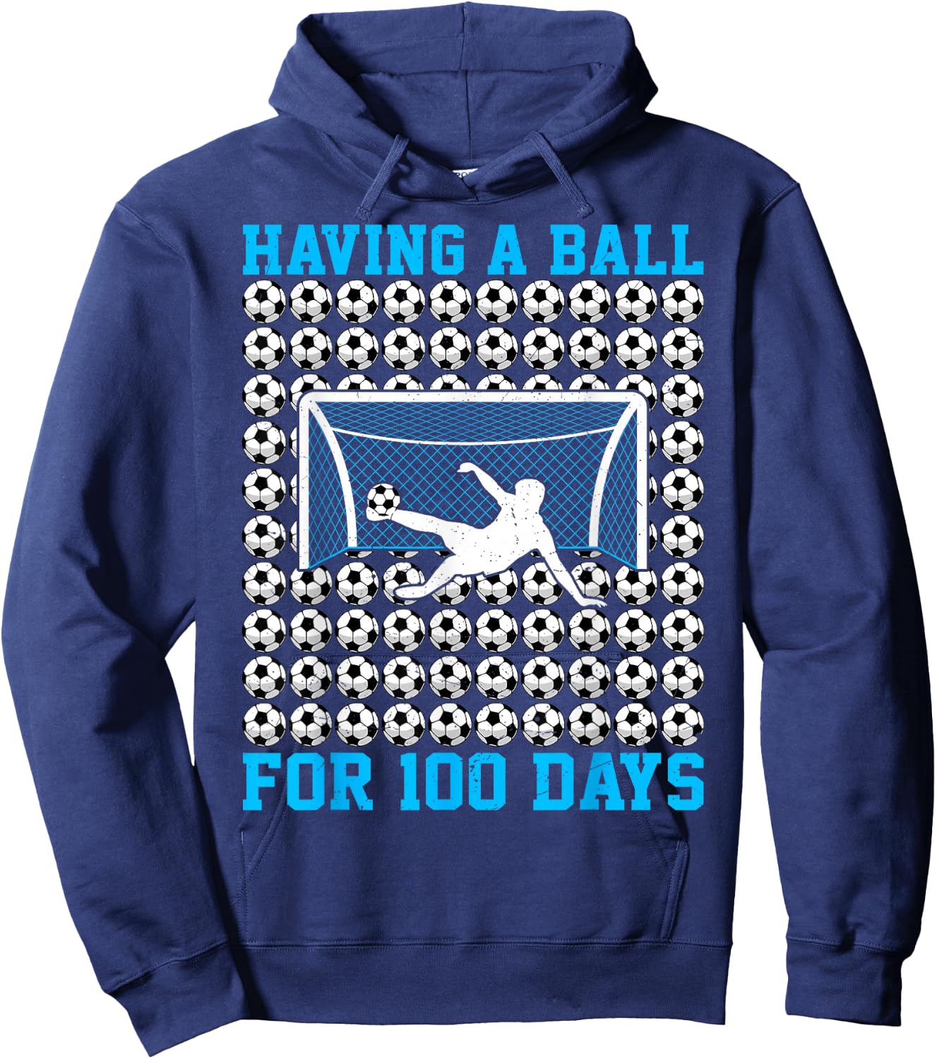 100 Days Of School Soccer 100th Day Of School For Boys Kids Hoodie - Hoodie | Navy
