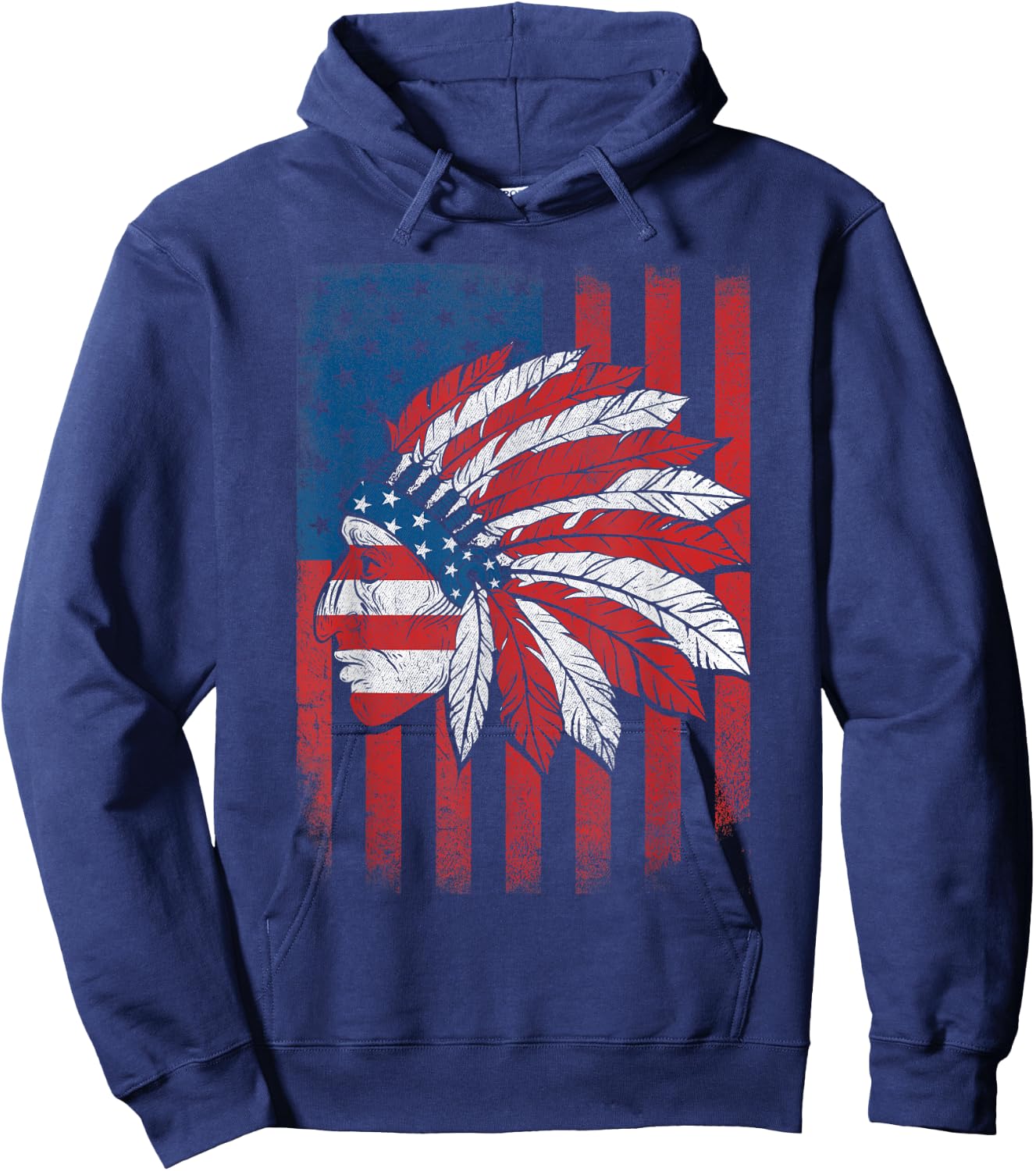 Native American Flag - USA Cherokee Indigenous People Indian Kids Men Hoodie - Hoodie | Navy