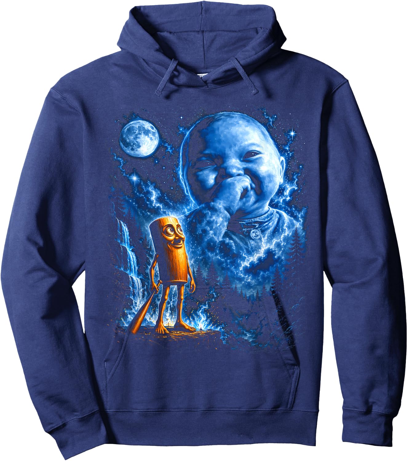 Tung Tung Tung Sahur AI Baby Hoodie - Hoodie | Navy