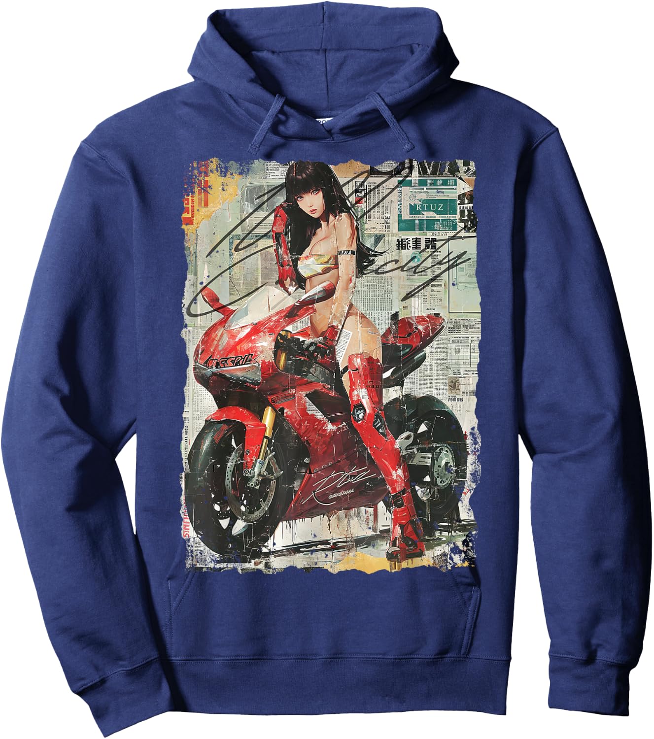 Supersport Bike Superbike Rennmotorrad Rennsport Motorrad Hoodie - Hoodie | Navy