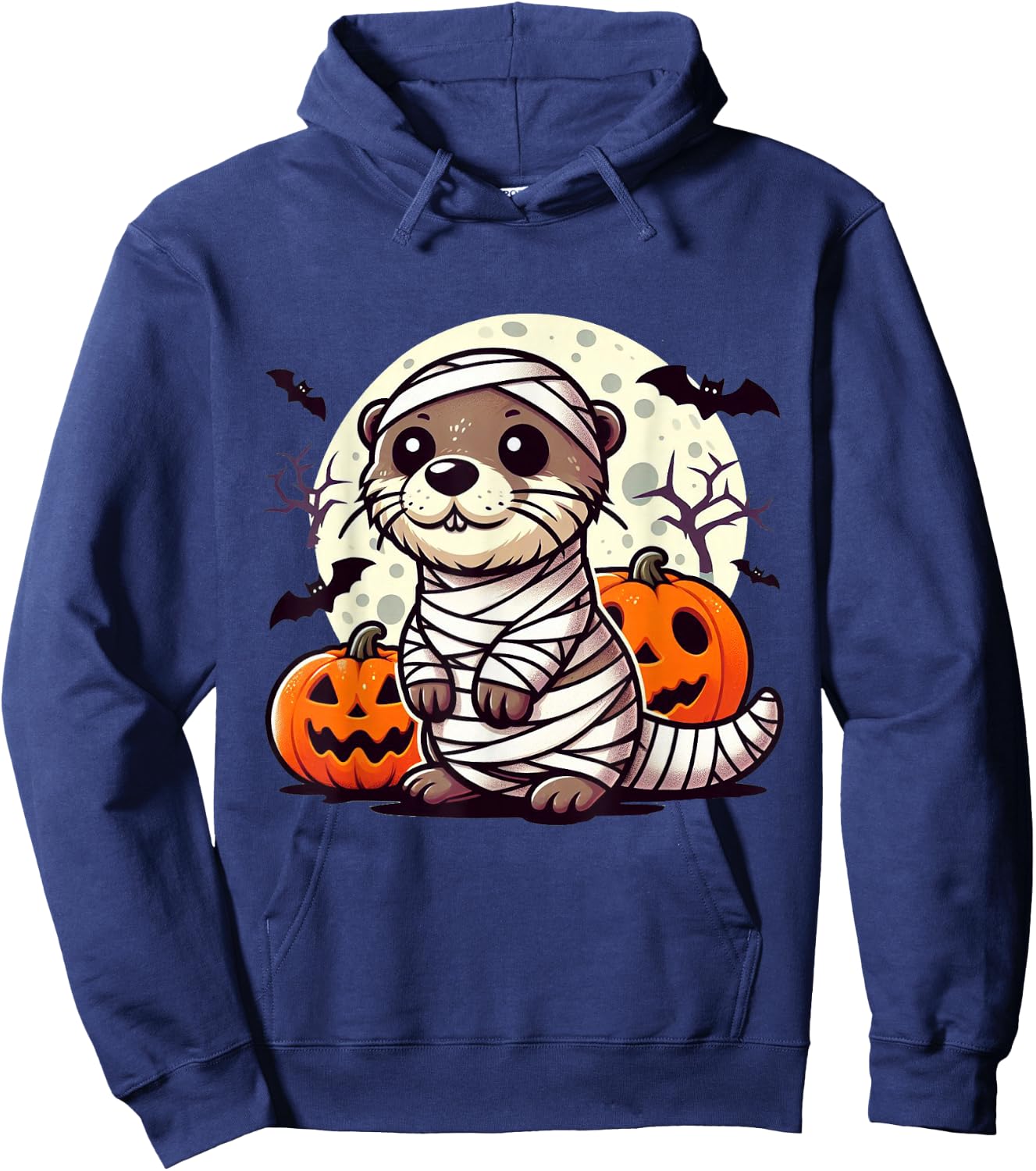 spooky Otter mummy Hoodie - Hoodie | Navy