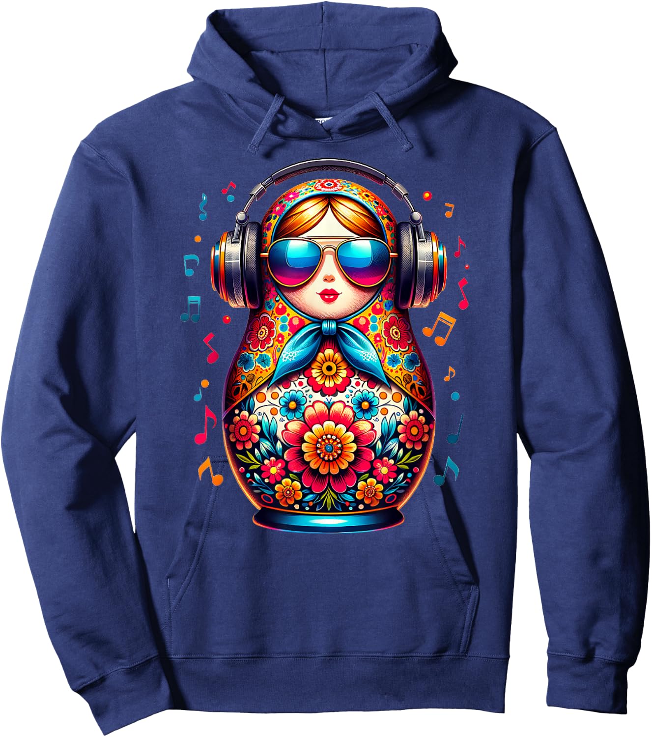 Russian Matroschka Musik Russland Russische Matrjoschka Hoodie - Hoodie | Navy