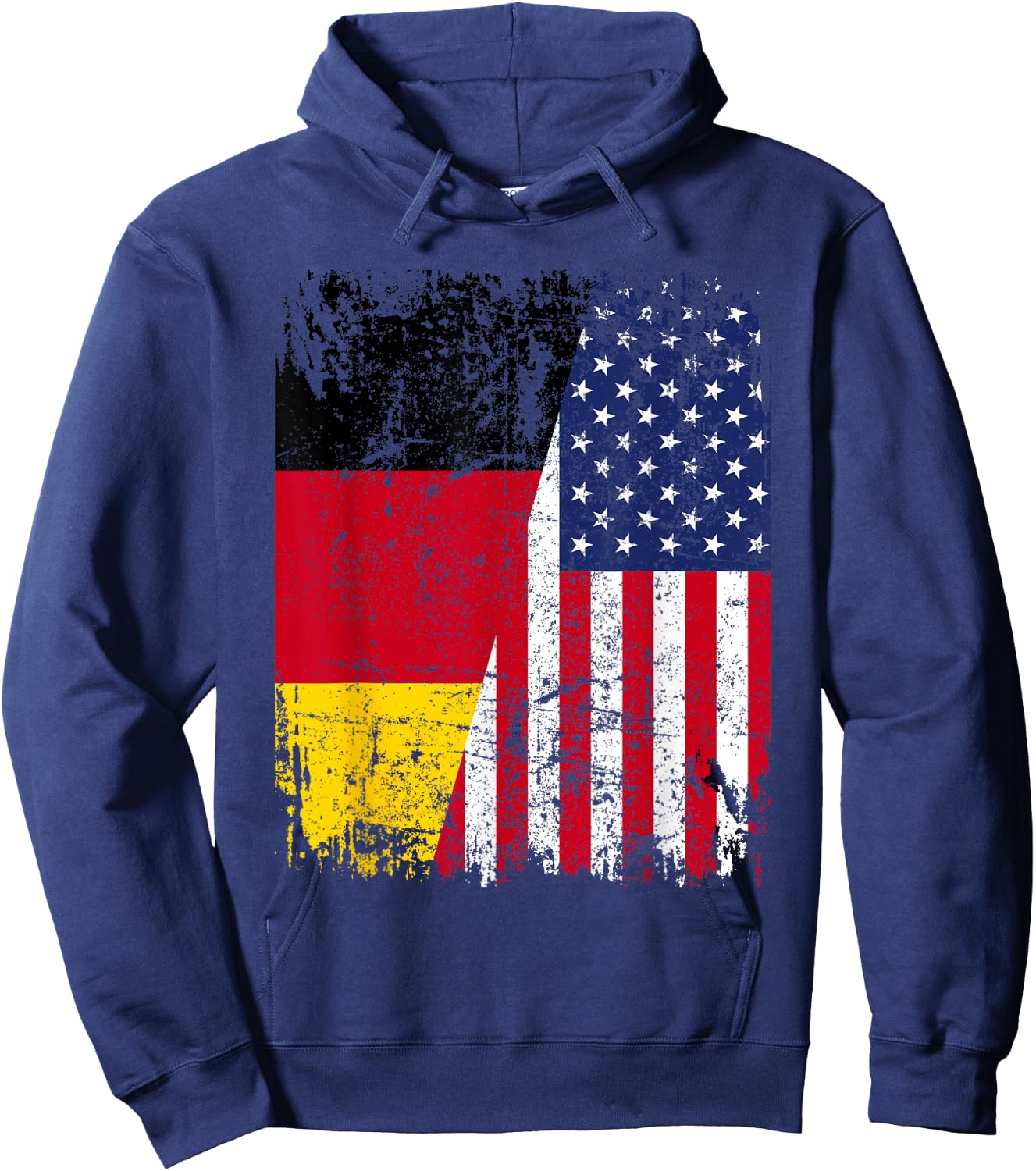 Amerika Deutschland USA US Flagge | Damen Herren Kinder USA Hoodie - Hoodie | Navy