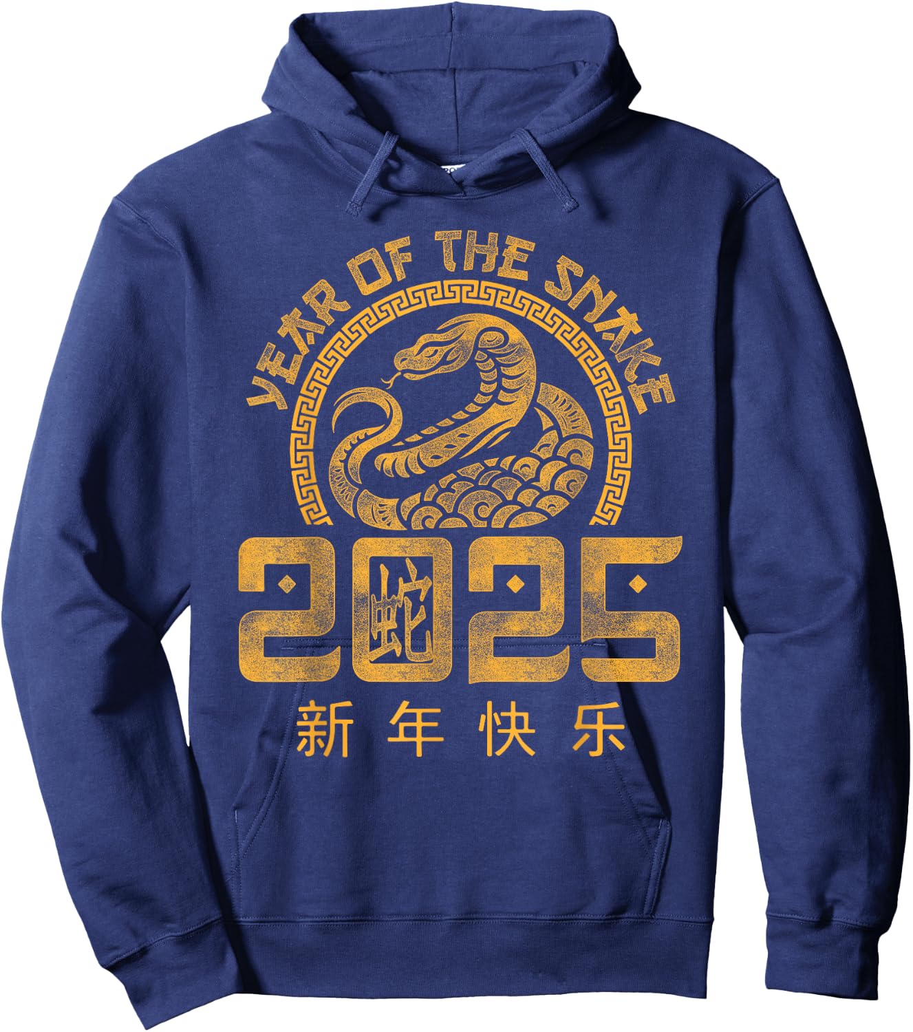 Year Of The Snake Chinese Zodiac Lunar New Year 2025 Hoodie - Hoodie | Navy