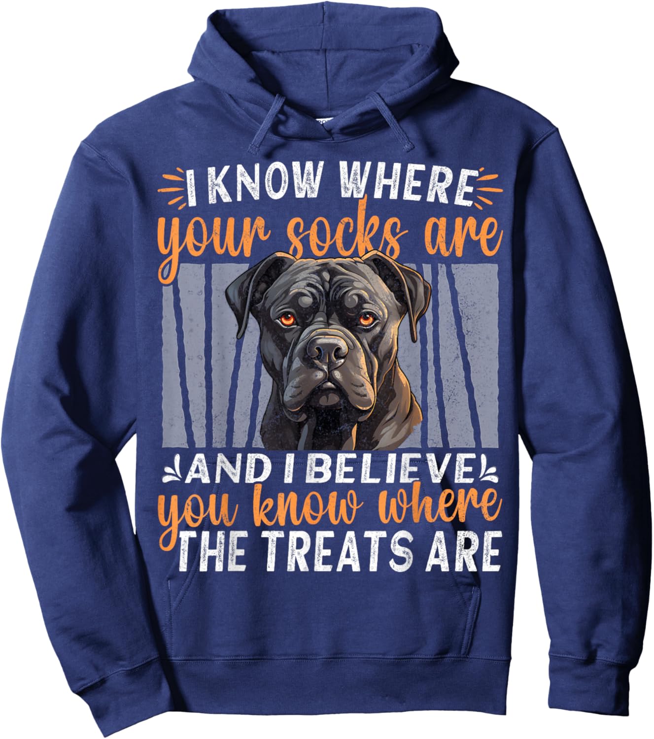 Black Corso Italiano Sayings Owner Outfit Dog Cane Corso Hoodie - Hoodie | Navy