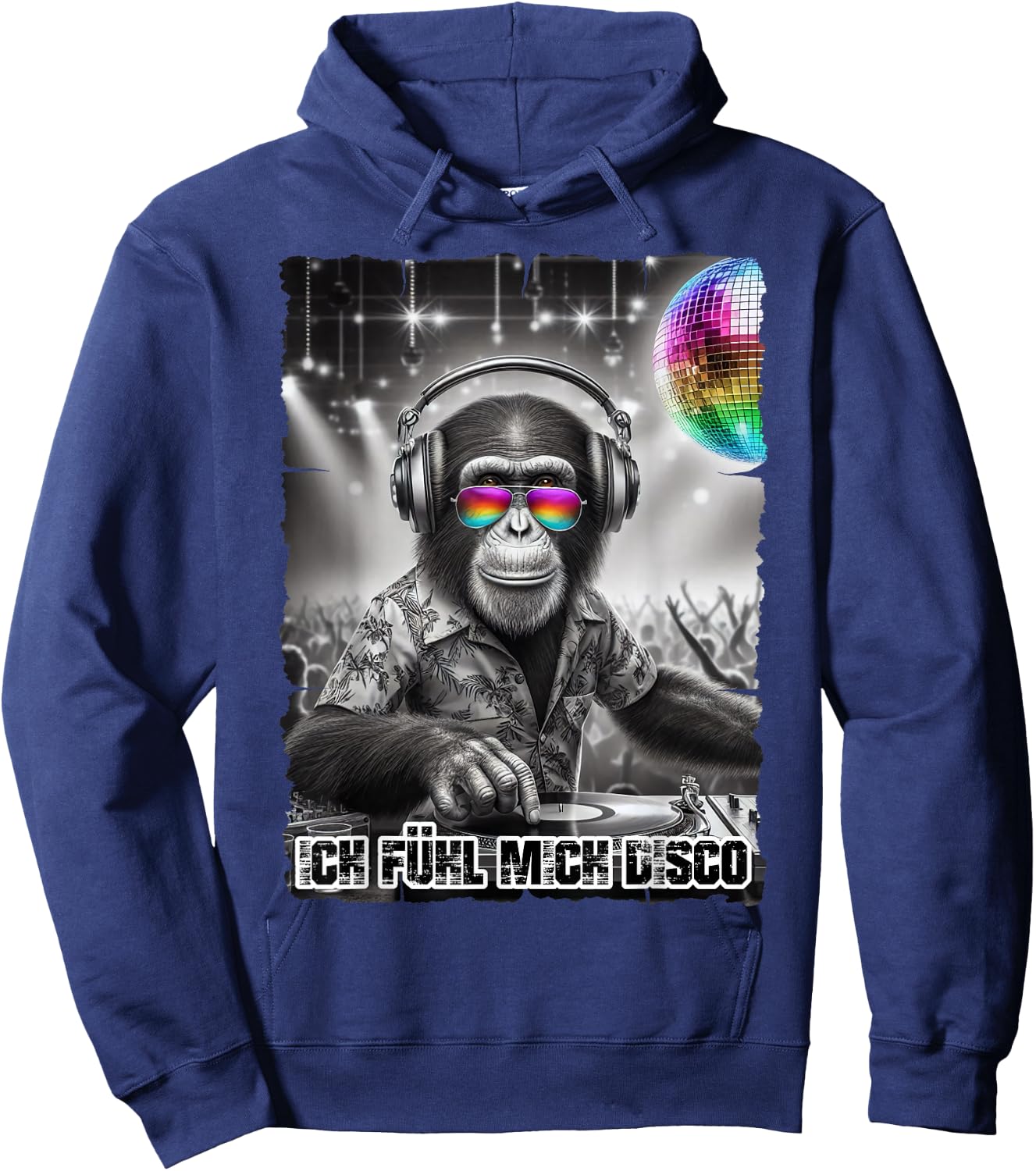 Ich Fühl Mich Disco DJ Outfit for Music Fans Malle Party , black Hoodie - Hoodie | Navy