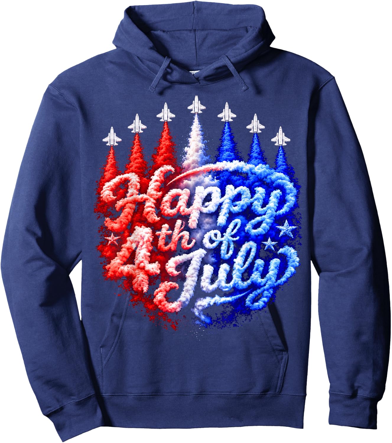 Fourth of July American Men Kids Happy 4th of July Hoodie - Hoodie | Navy
