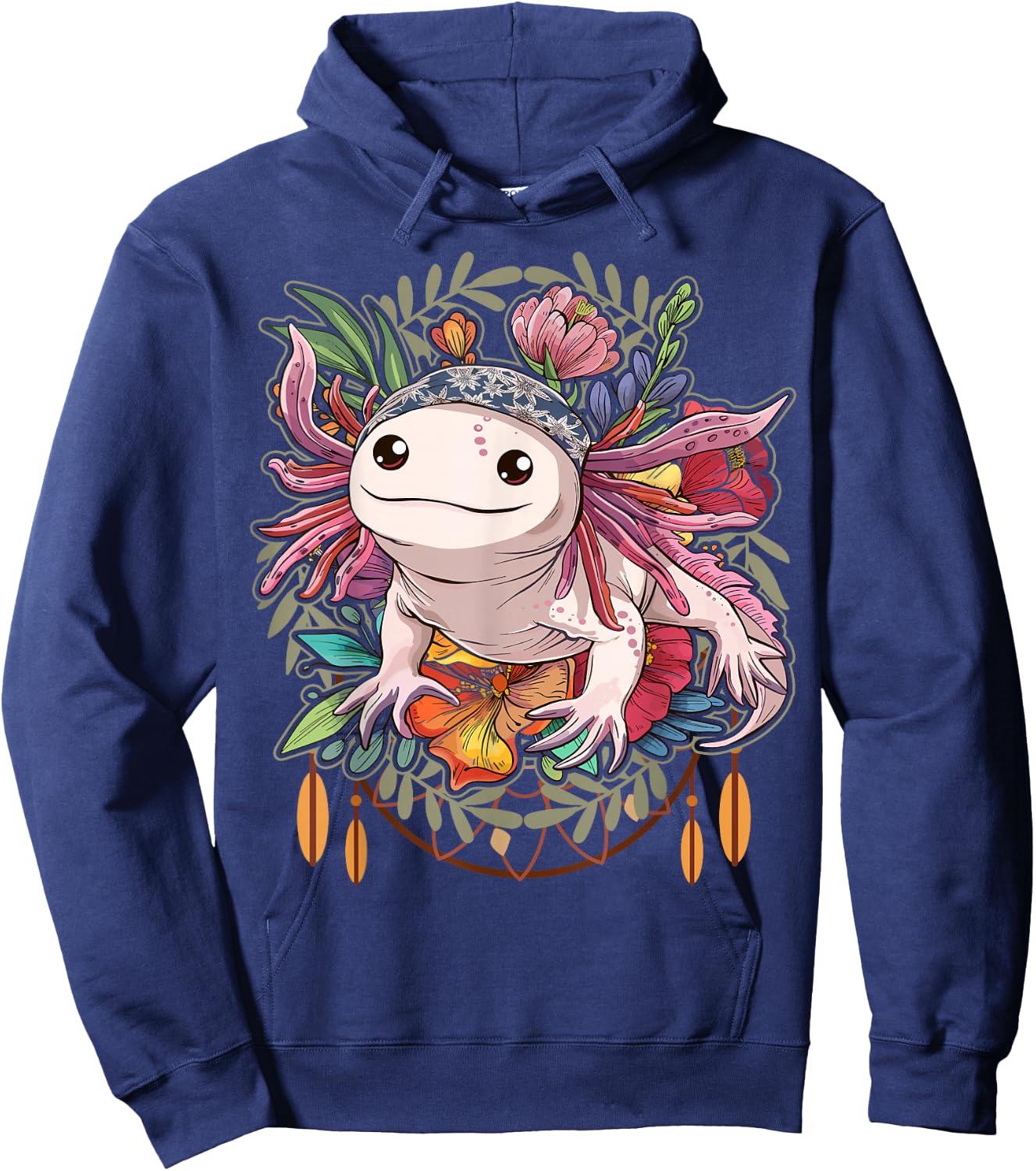 Axolotl Shirt Axolotl Shirts For Girls Women Boho Axolotl Hoodie - Hoodie | Navy