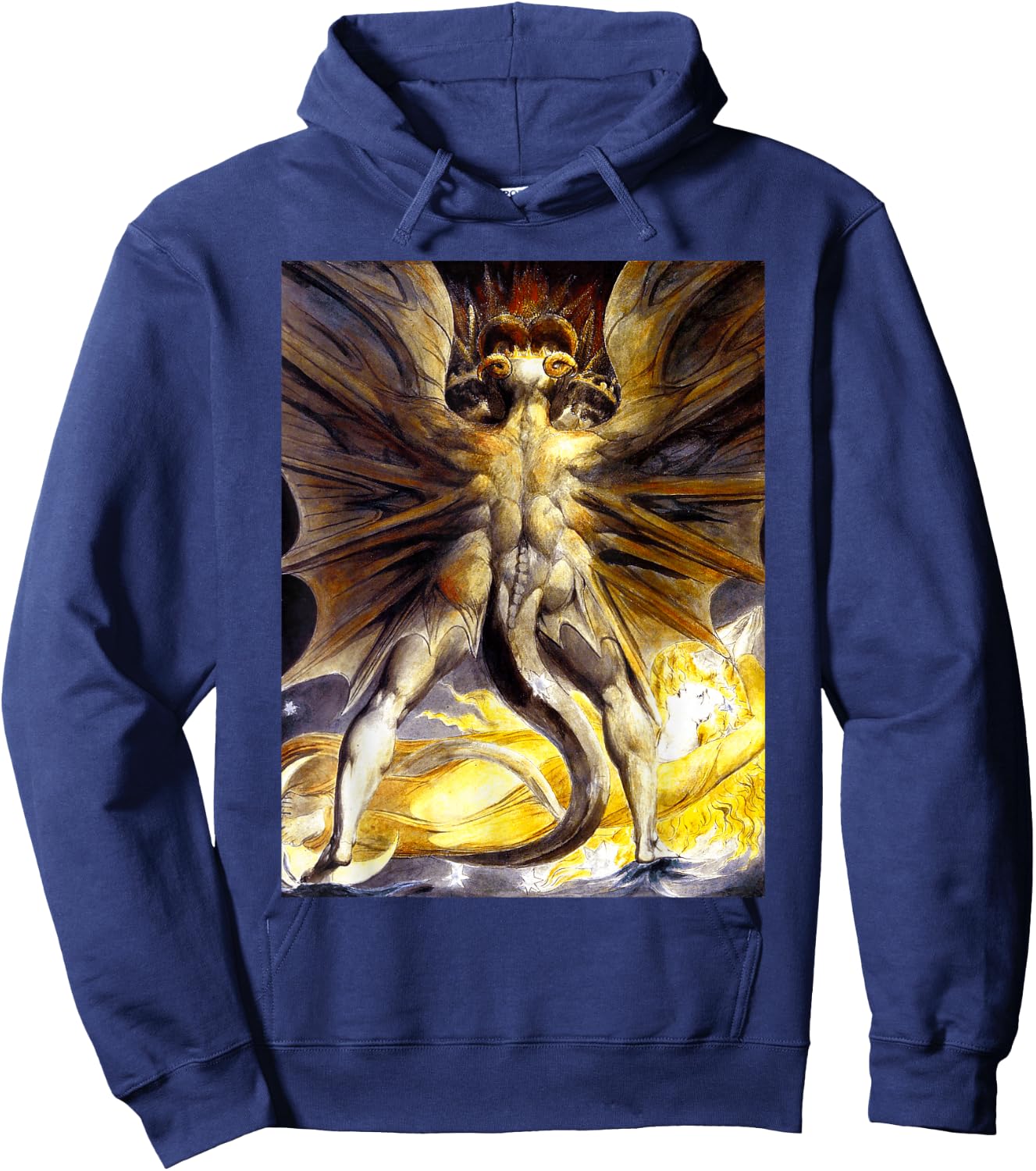 The Red Dragon and the Woman William Blake Romanticism Art Hoodie - Hoodie | Navy