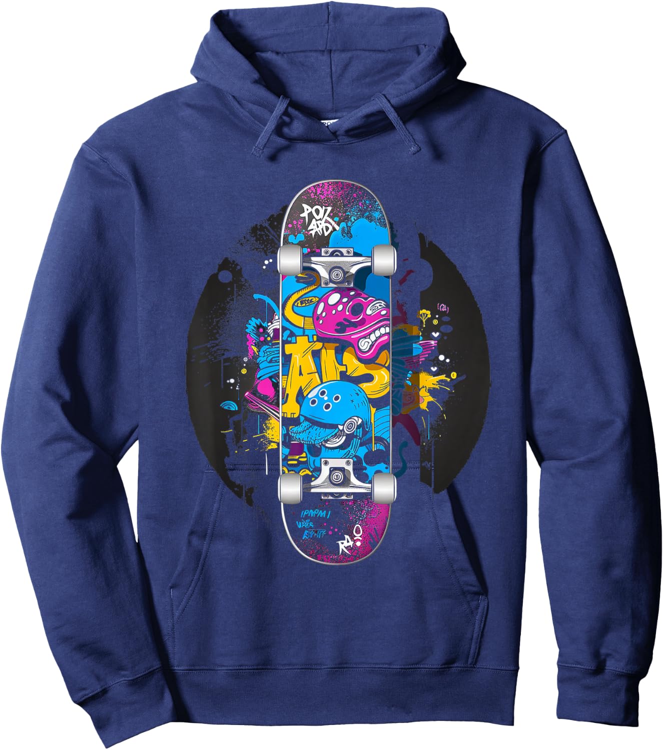 Skateboard Graffiti Skater Hoodie - Hoodie | Navy