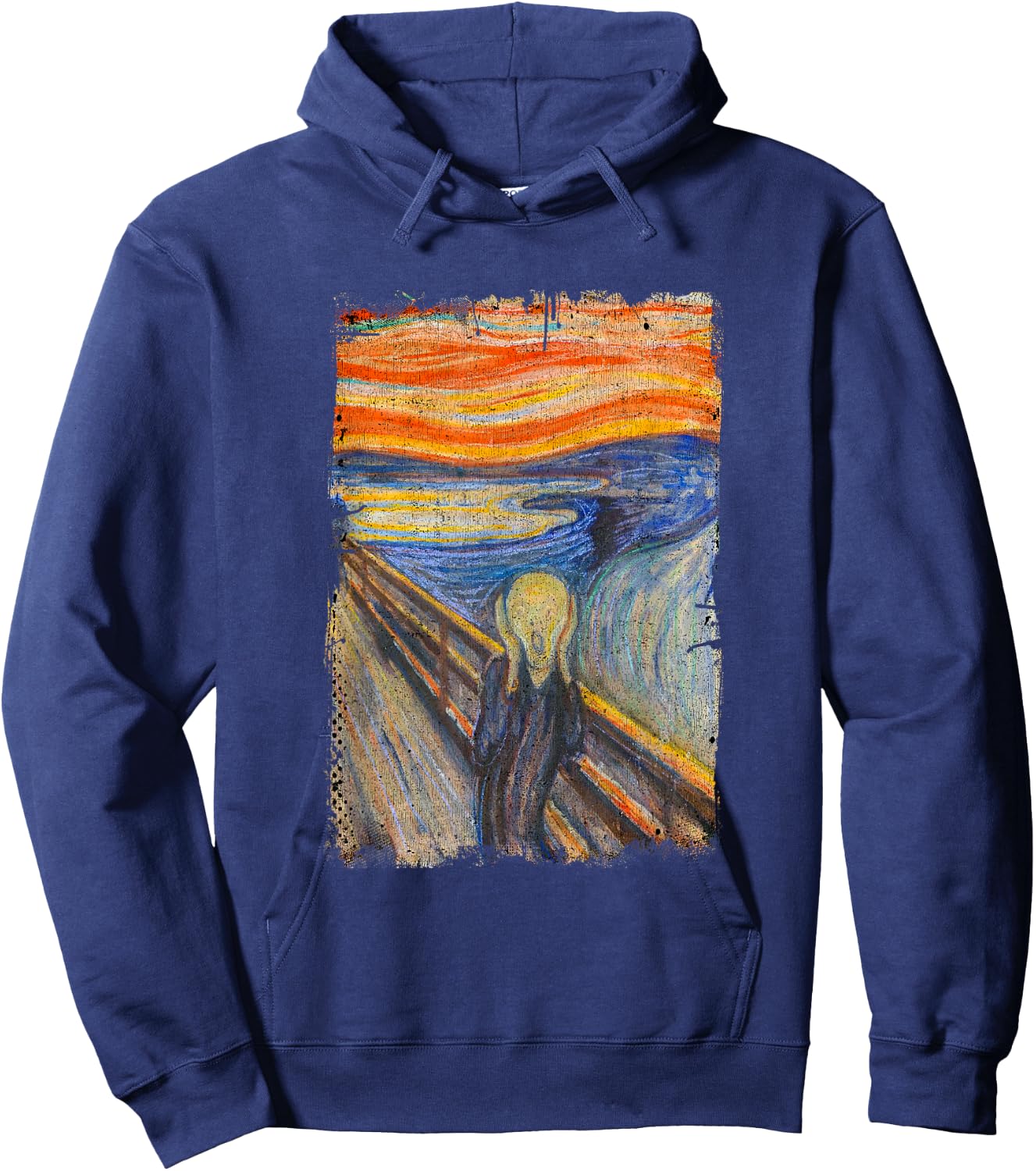 The Scream by Edvard Artist Munch Famous Painting Hoodie - Hoodie | Navy