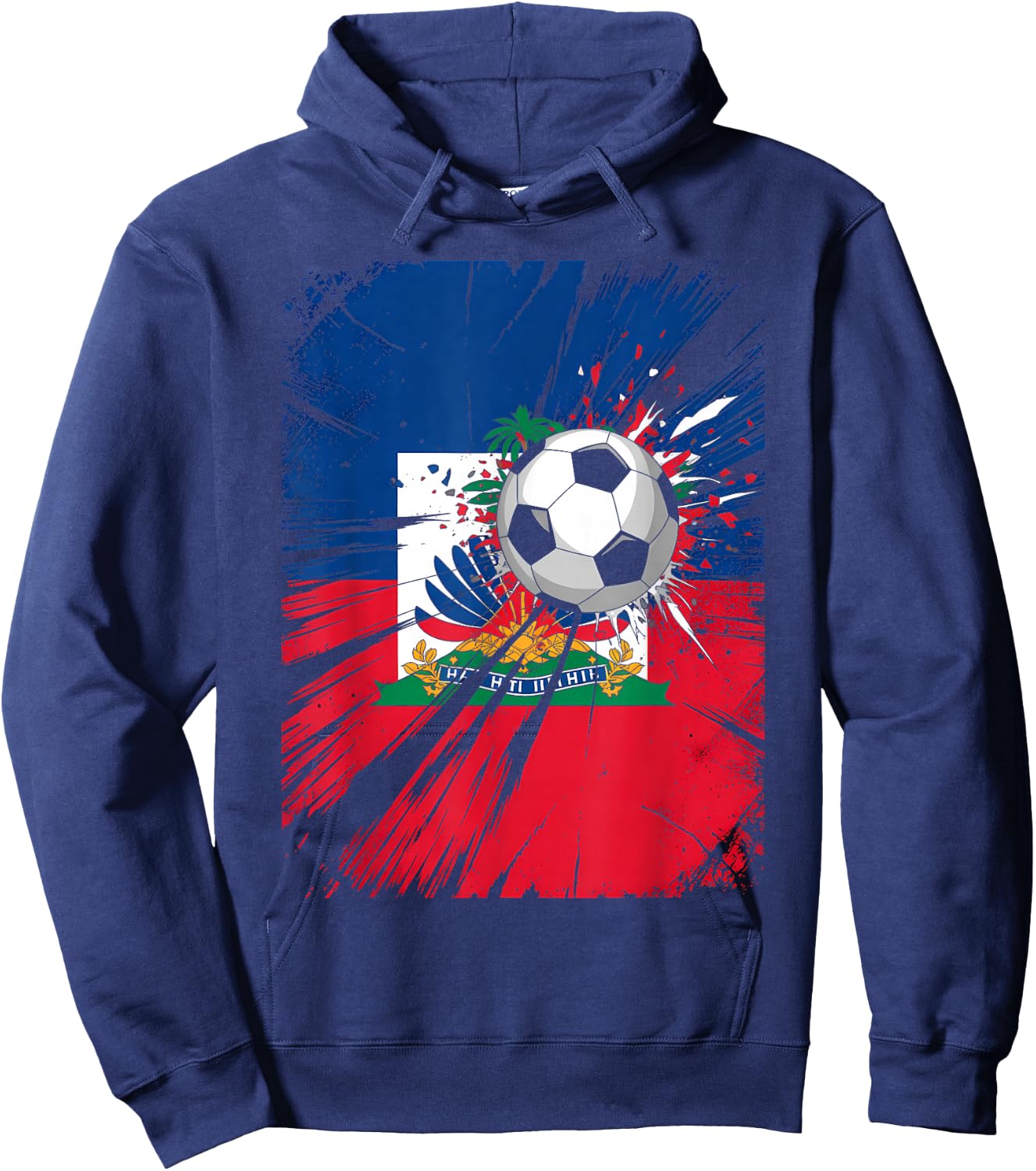 Proud Haiti National Flag Pride Hoodie - Hoodie | Navy