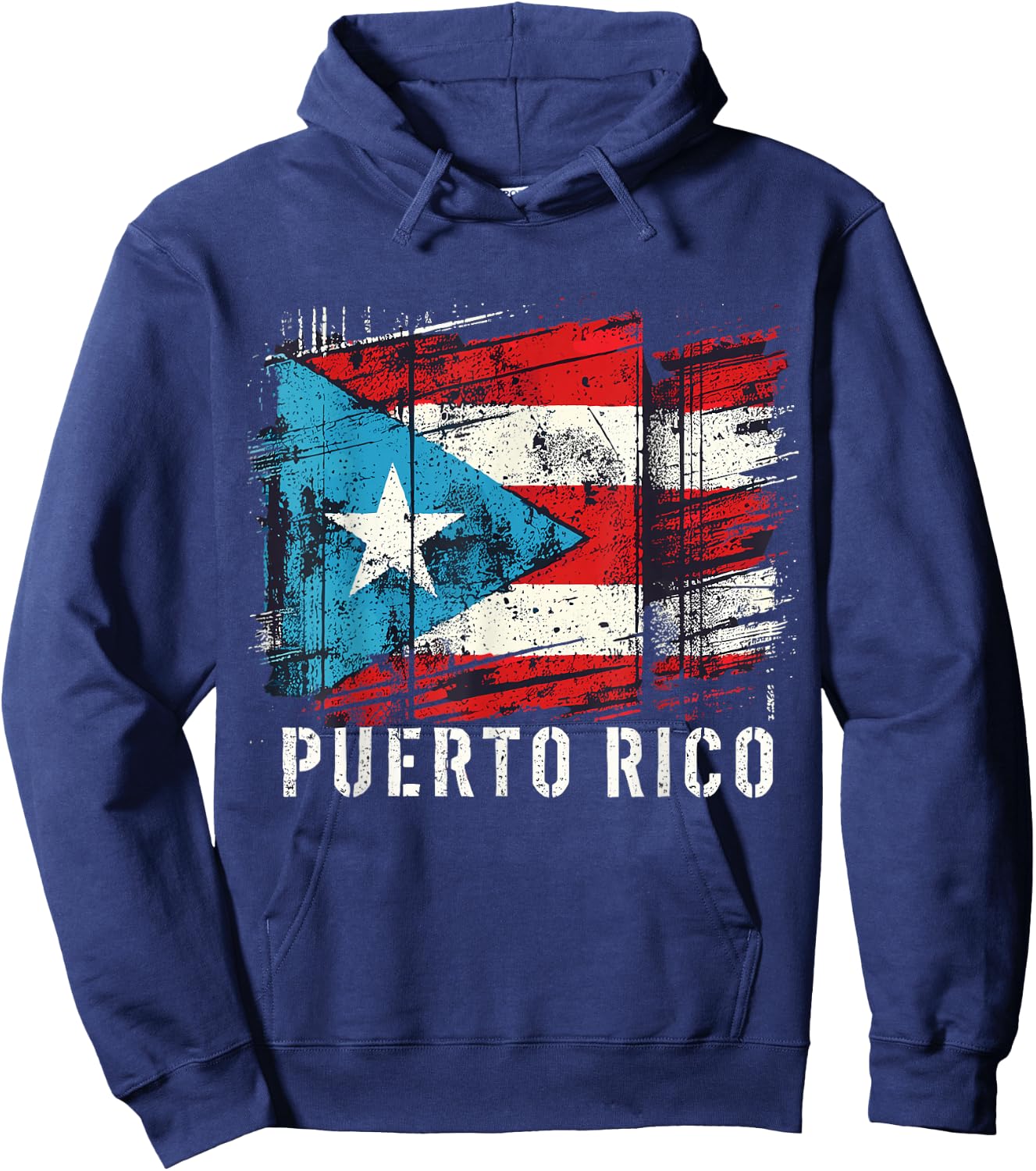 Puerto Rico Flag Heritage Month Hispanic Boricua Rica Hoodie - Hoodie | Navy