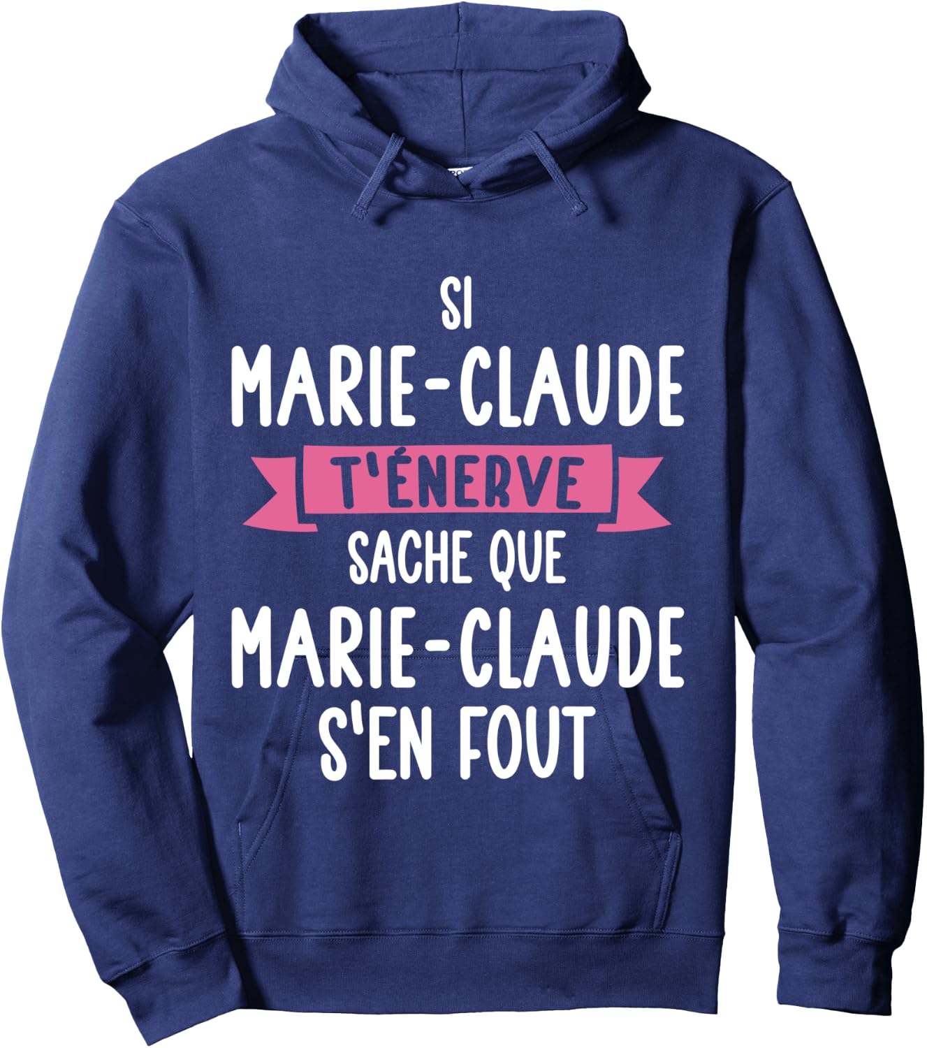Marie-Claude Women's Gift Humour Personalised Name Hoodie - Hoodie | Navy