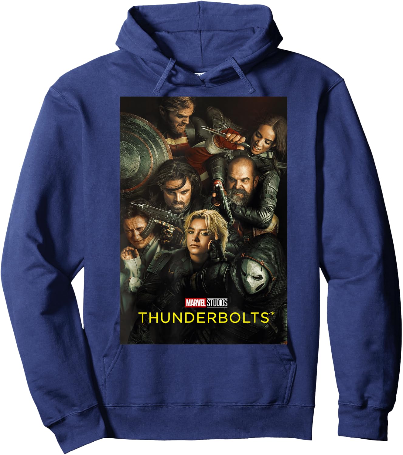 Marvel Studios Thunderbolts Official Movie Poster Art , black Hoodie - Hoodie | Navy