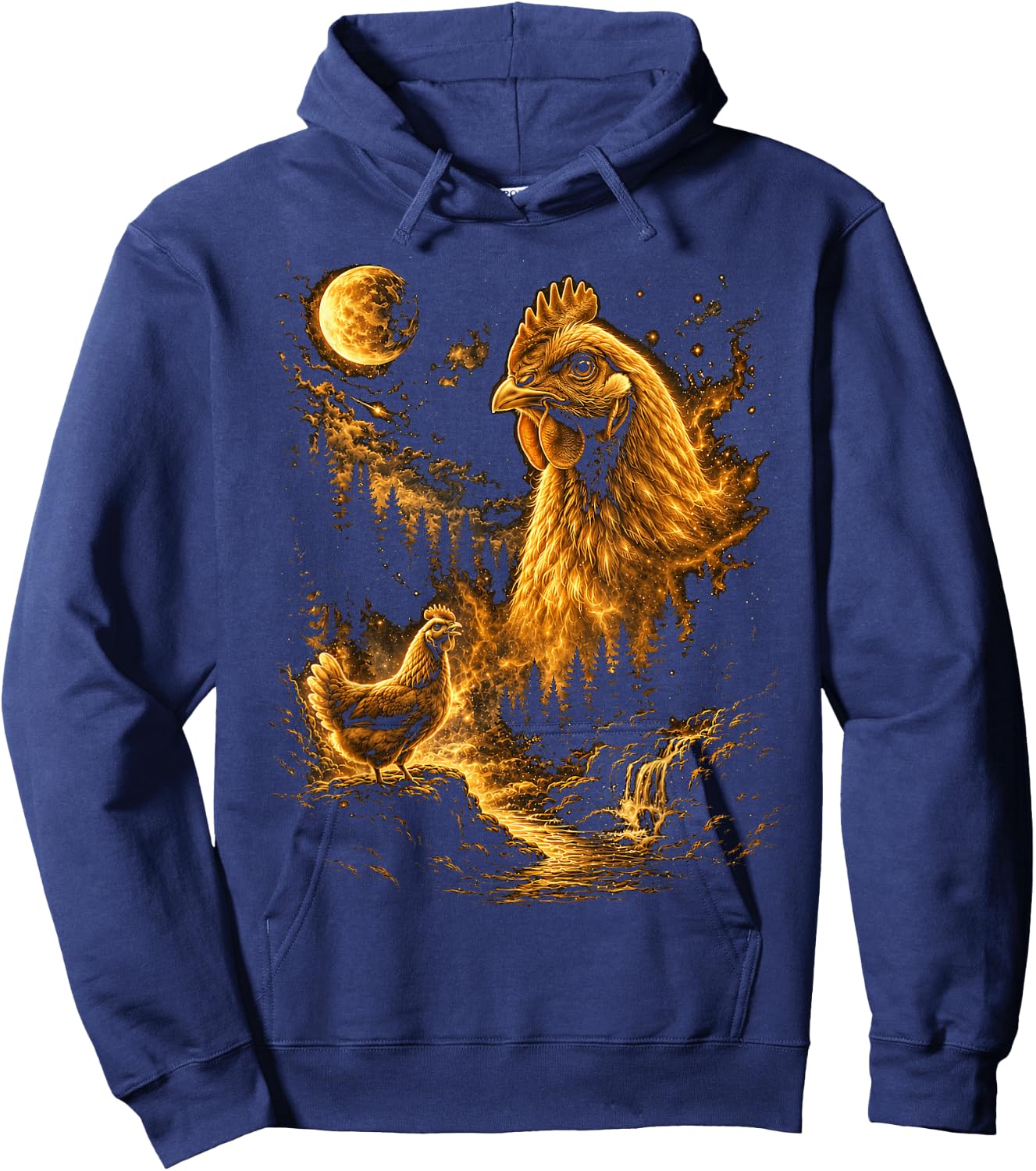 Cute Chicken Boys Men Vintage Farm Animal Hoodie - Hoodie | Navy