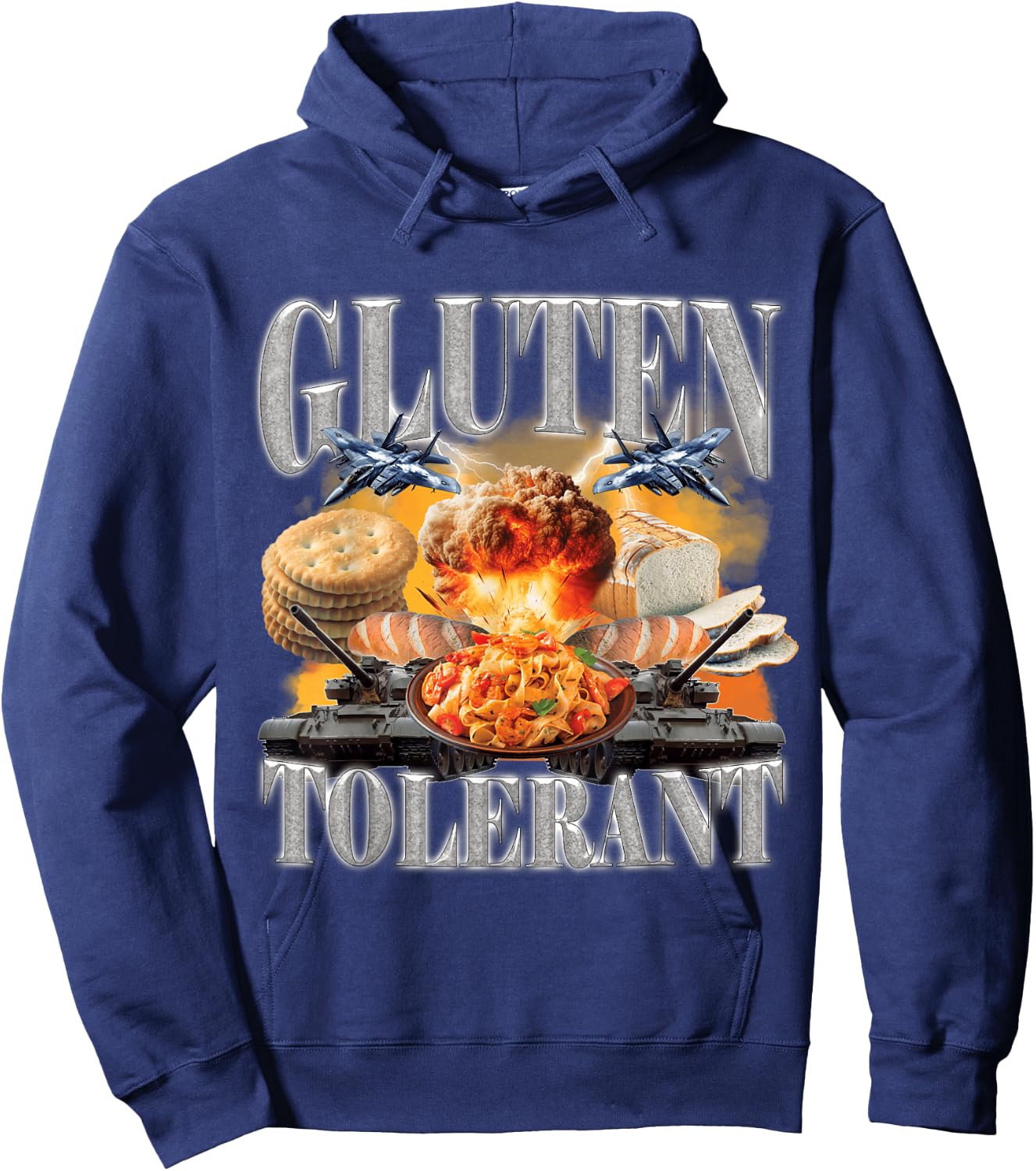 Gluten Tolerant Funny Sarcastic Gluten Tolerance Meme Humor Hoodie - Hoodie | Navy