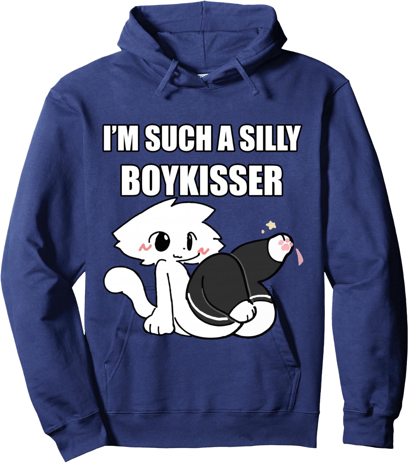 Dumme Junge Kisser Meme Femboy Homosexuell Stolz LGBTQ Langarmshirt Hoodie - Hoodie | Navy