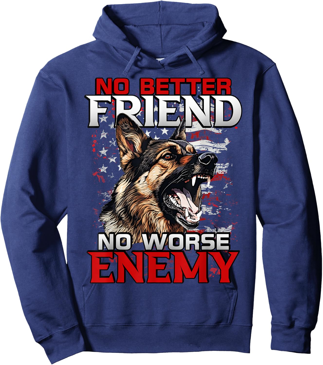 No Better Friend: German Shepherd Hoodie - Hoodie | Navy