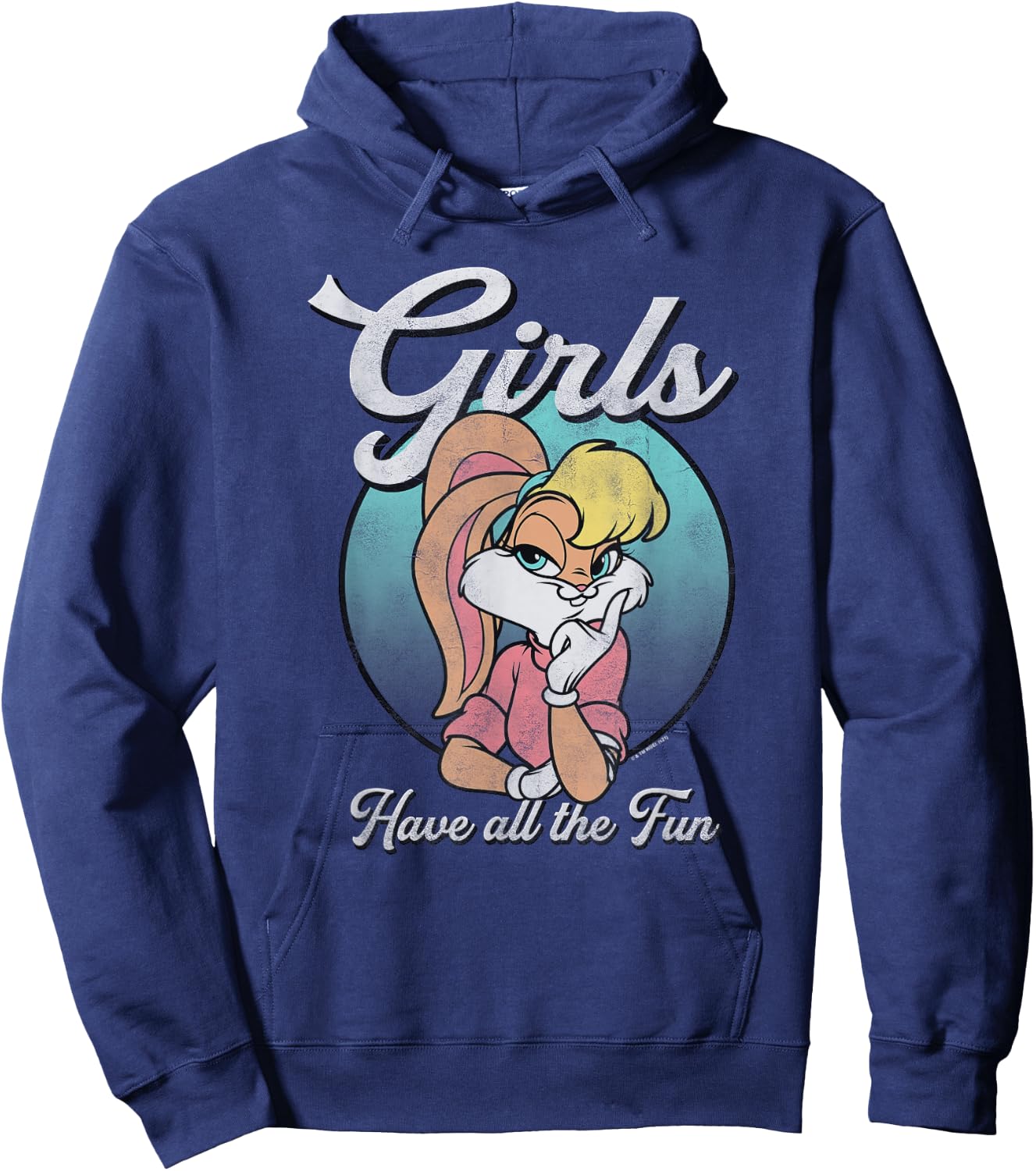 Looney Tunes Lola Bunny Portrait Girls Just Wanna Have Fun Hoodie - Hoodie | Navy