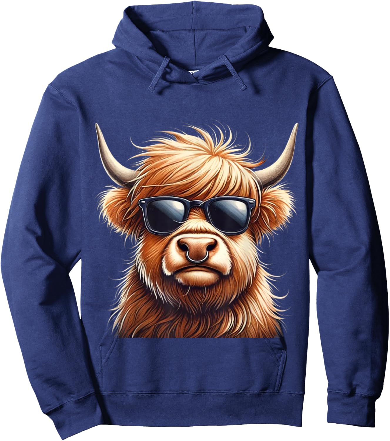 Highland cow design for farmers and highland cow Hoodie - Hoodie | Navy