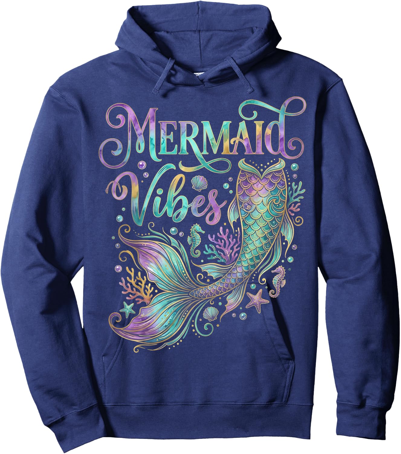 Sea Mermaid Lover - Mermaid Vibes Hoodie - Hoodie | Navy