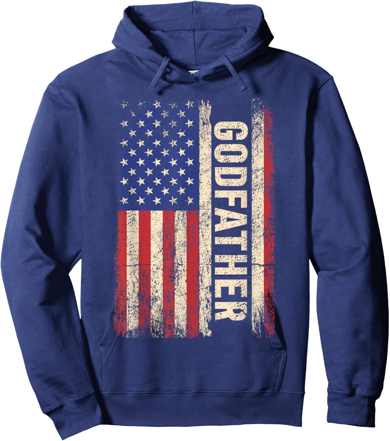 Godfather US American Flag Shirt for a favorite Uncle Family Hoodie - Hoodie | Navy