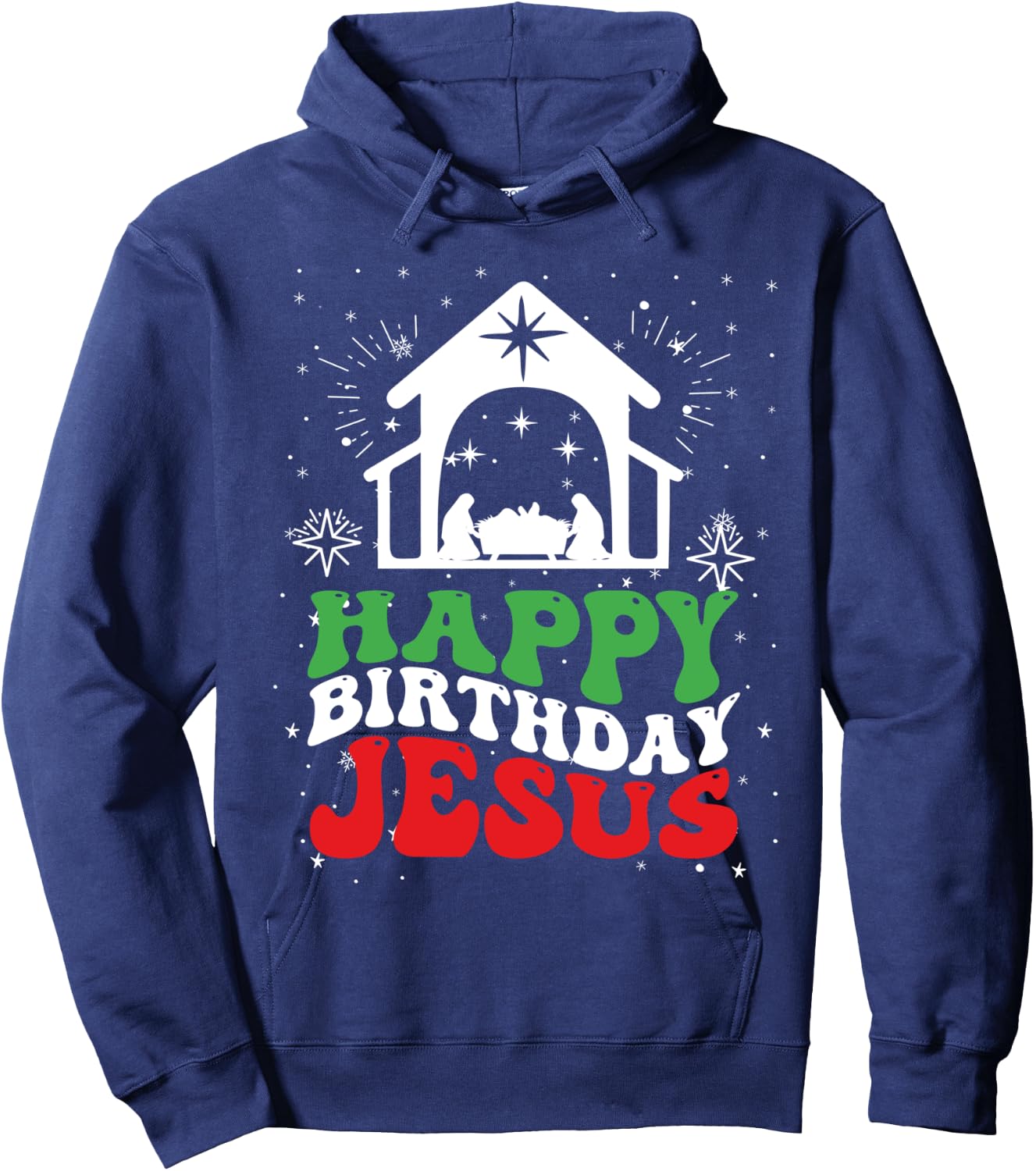 Happy Birthday Jesus Hoodie - Hoodie | Navy