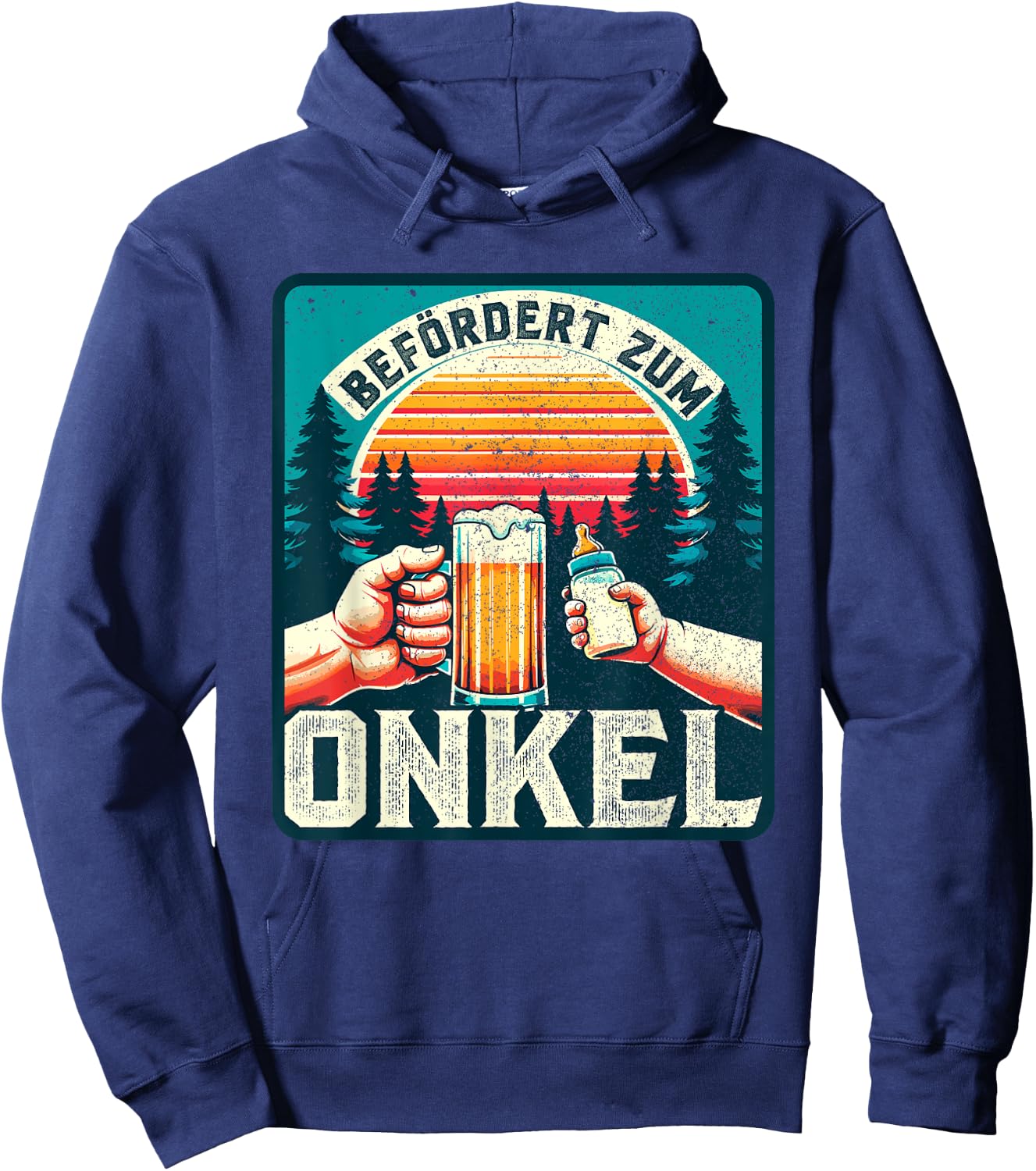 Werdender Onkel Bald Zukünftiger Onkel - Befördert zum Onkel Hoodie - Hoodie | Navy
