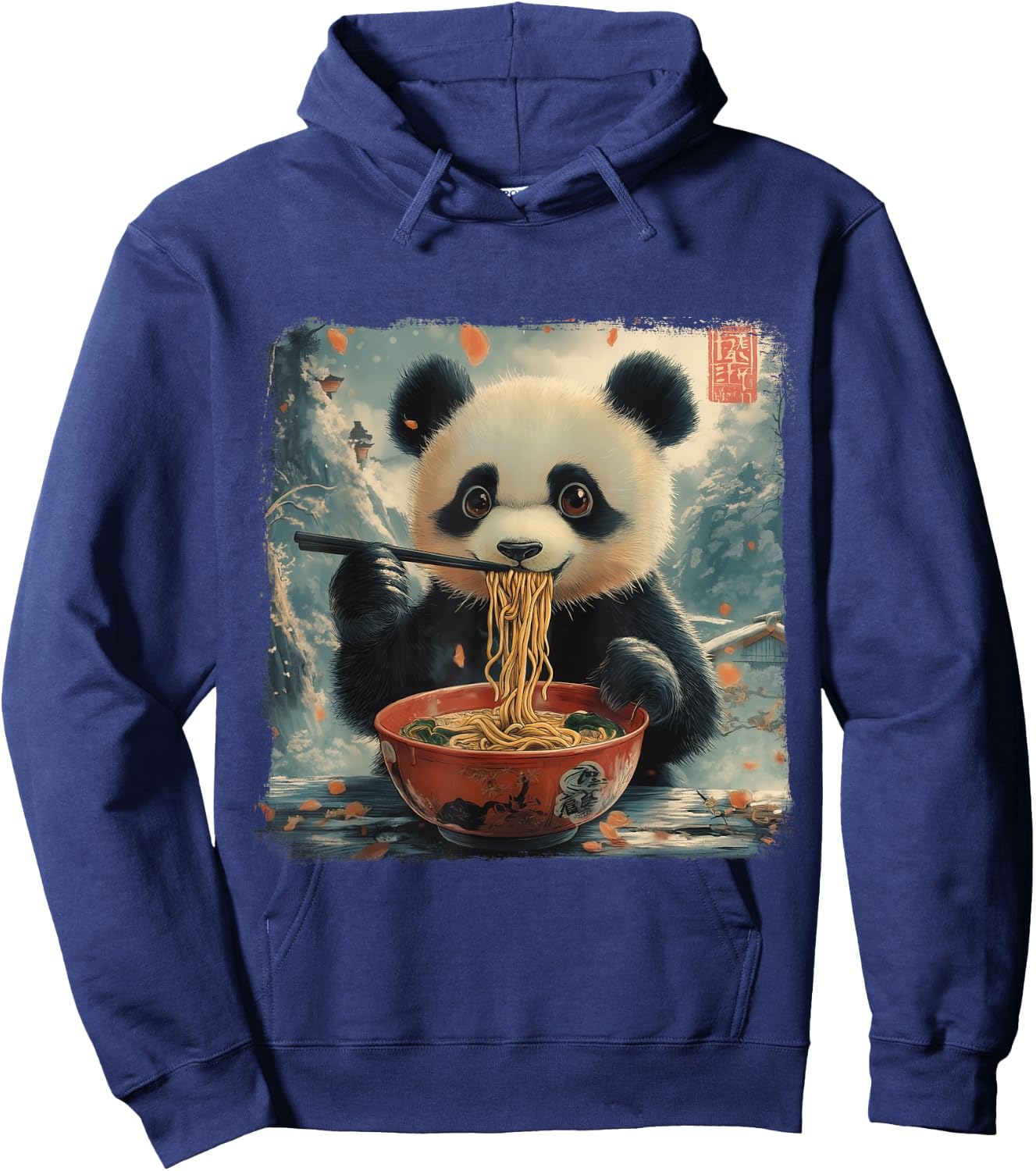 Panda Ramen Japanese Noodle Anime Manga Kawaii Sweet Otter , Black, S Hoodie - Hoodie | Navy